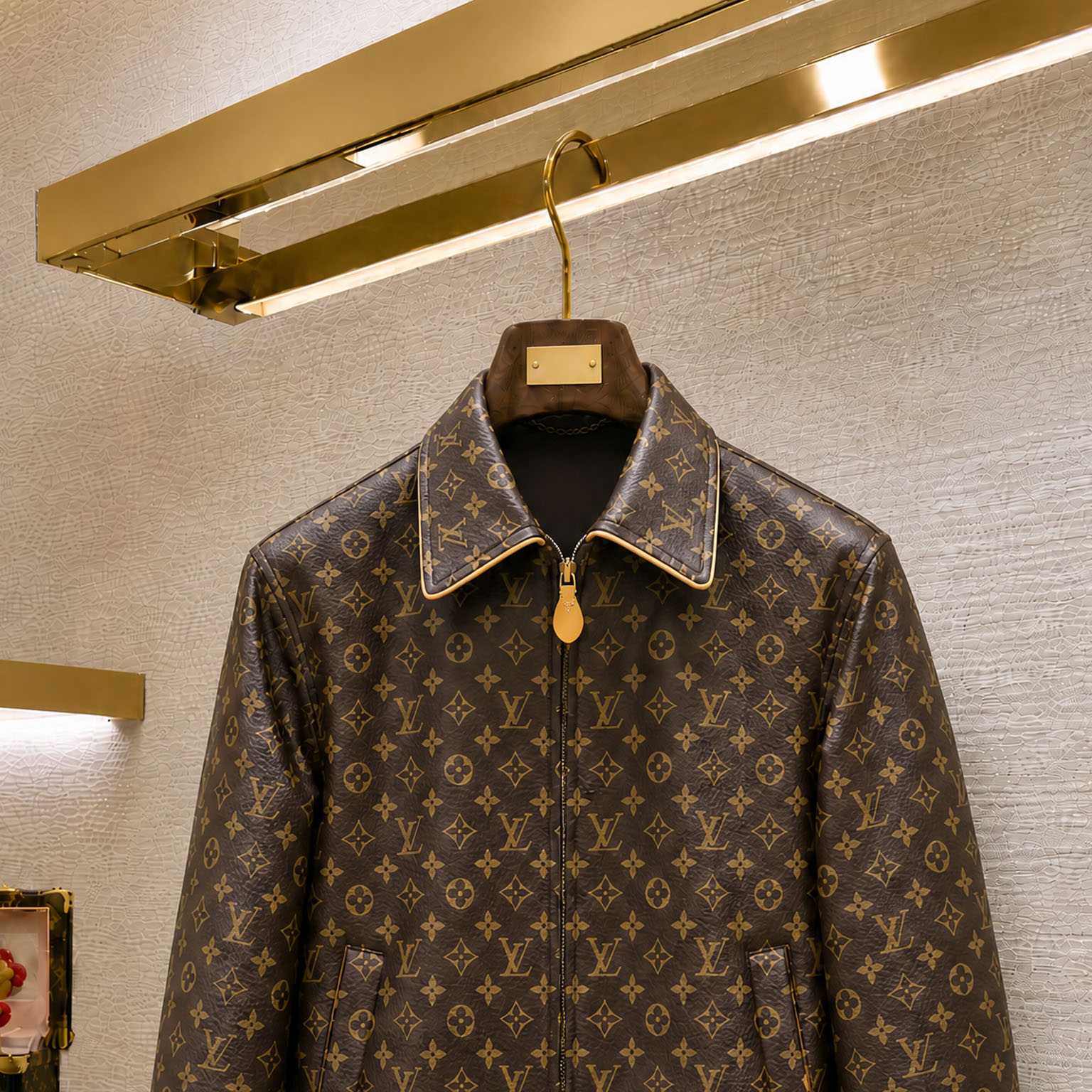 Louis Vuitton Monogram Padded Leather Blouson 1AKO4R - DesignerGu