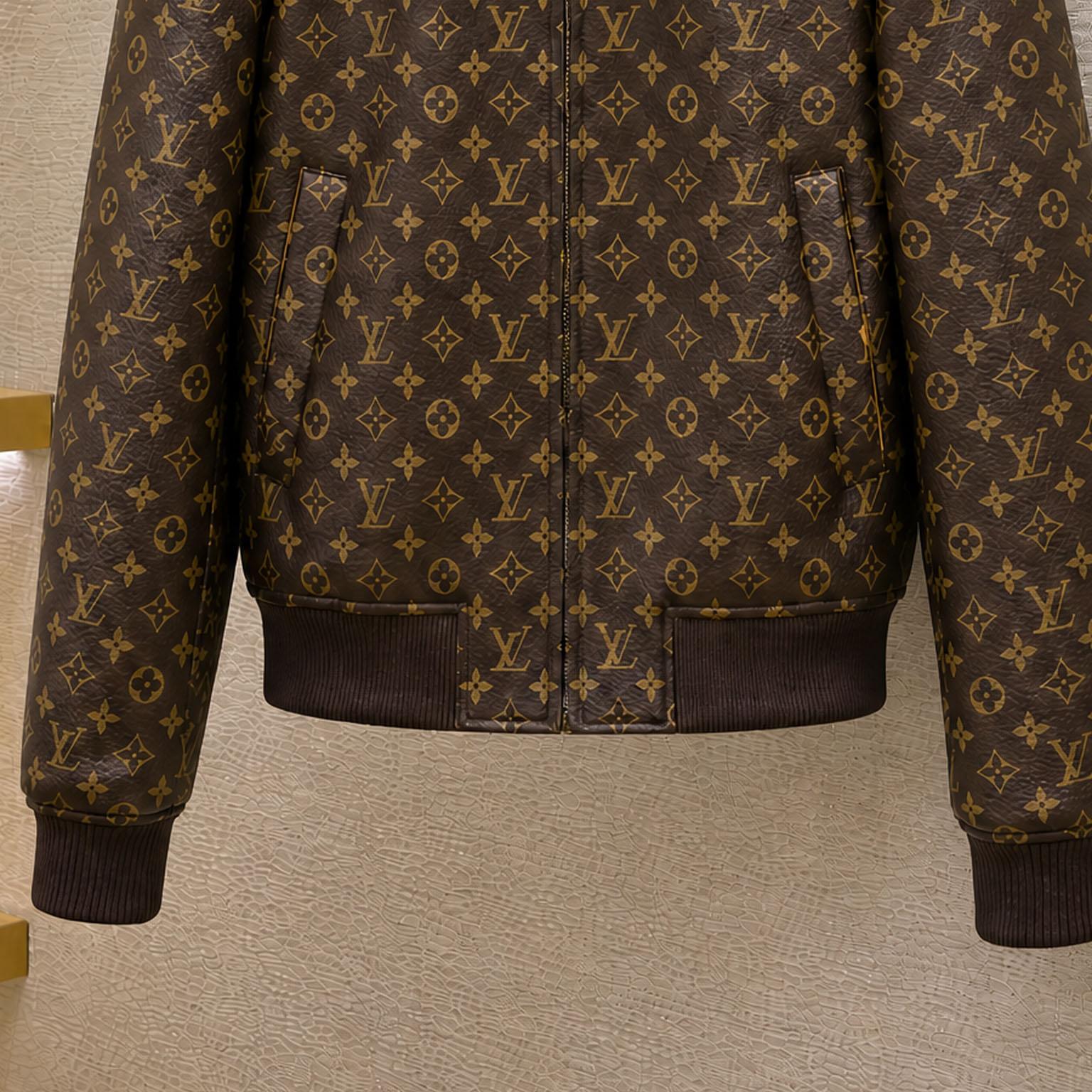 Louis Vuitton Monogram Padded Leather Blouson 1AKO4R - DesignerGu