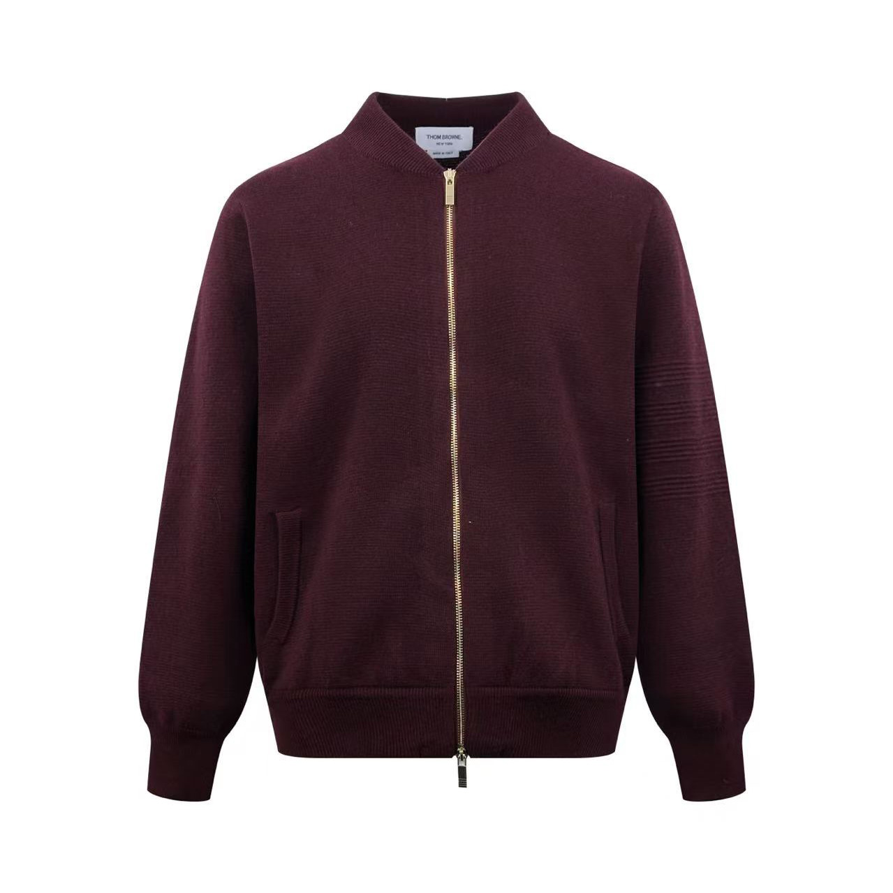 Thom Browne Ottoman Milano Stitch 4-Bar Bomber Jacket - DesignerGu