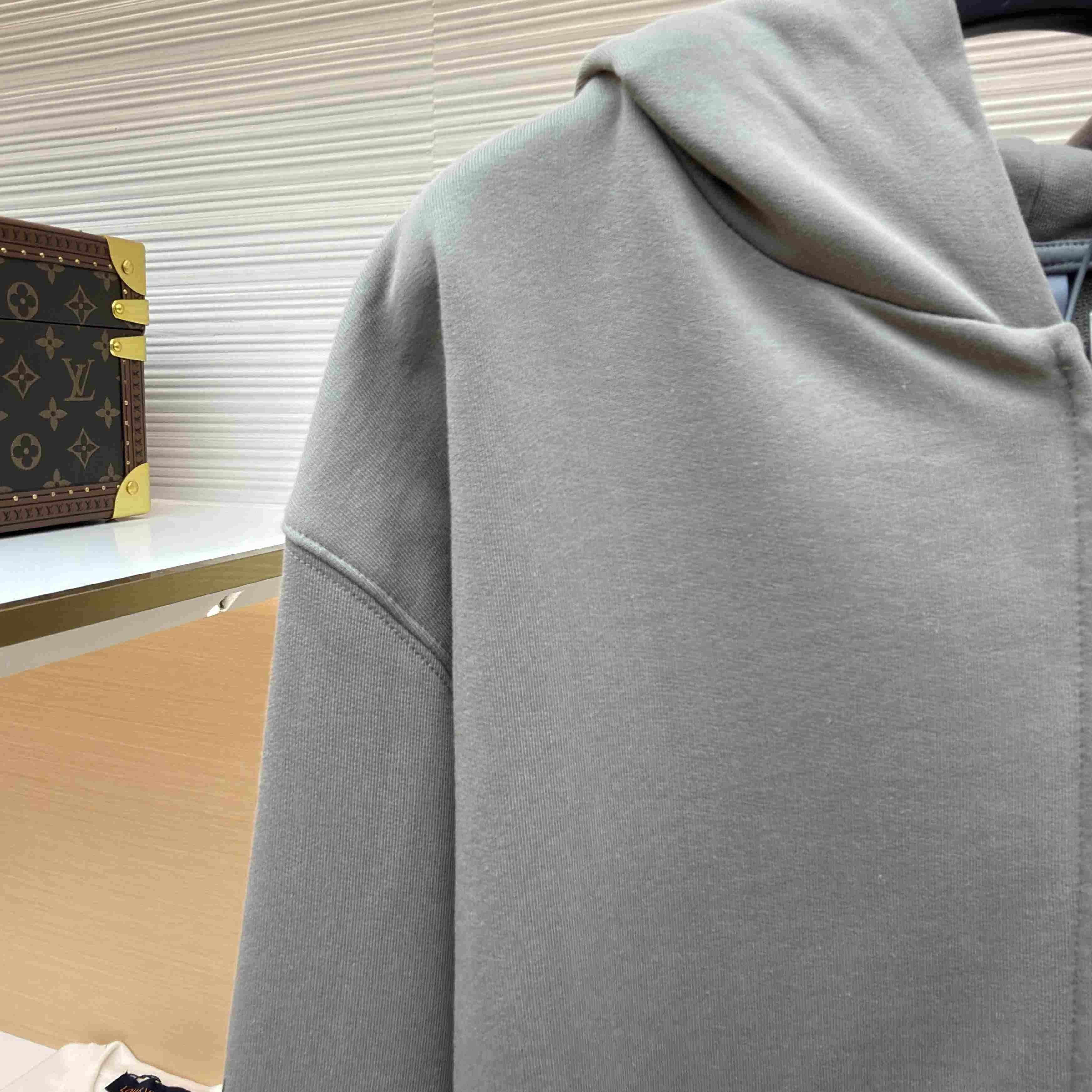 Balenciaga Wfp Regular Zip-up Hoodie In Balenciaga Grey - DesignerGu