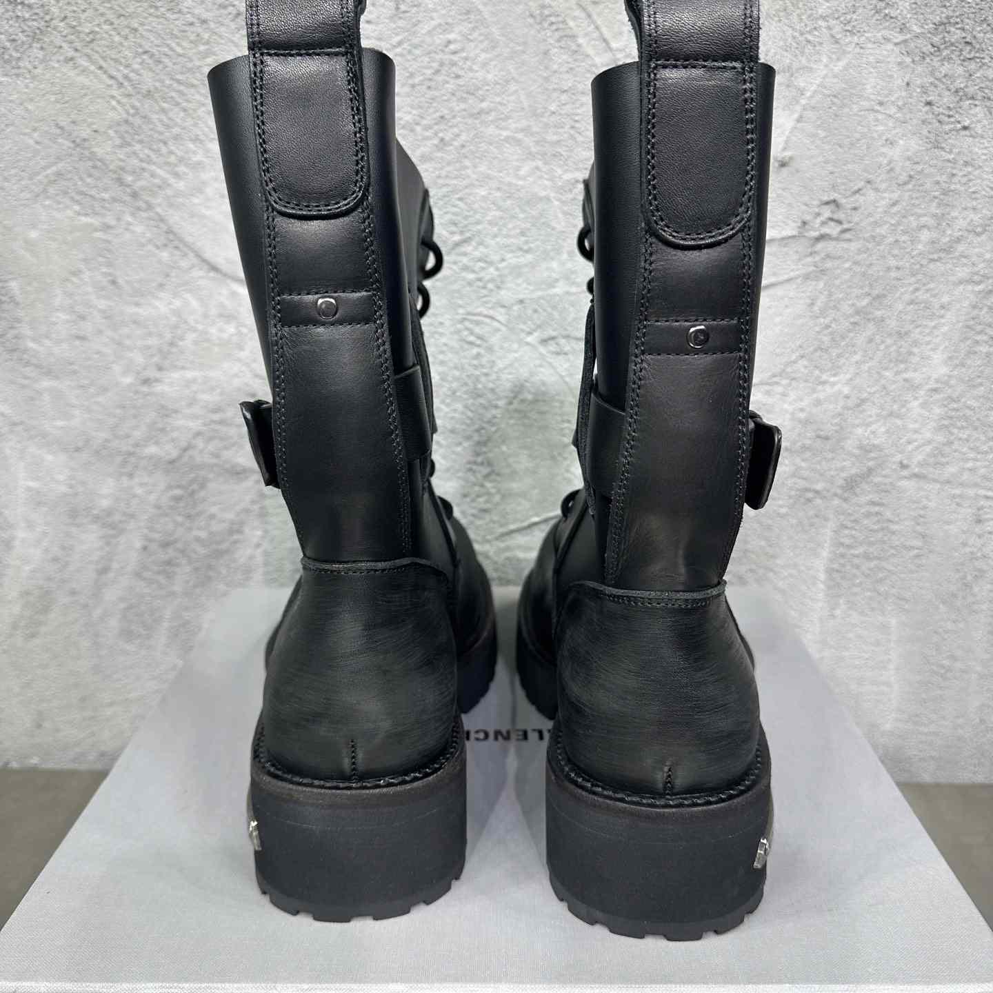Balenciaga Venom LaceUp Bootie In Black - DesignerGu