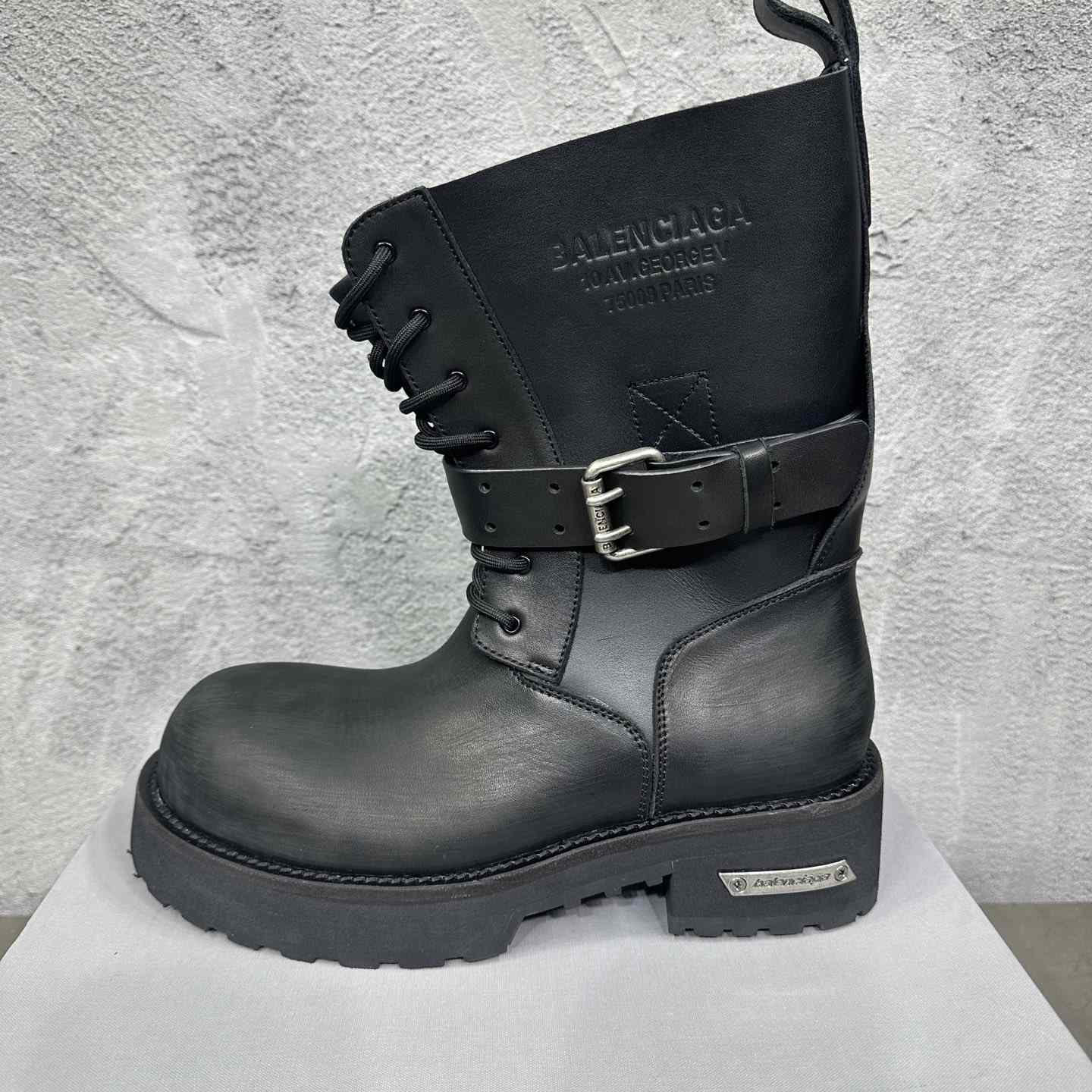 Balenciaga Venom LaceUp Bootie In Black - DesignerGu