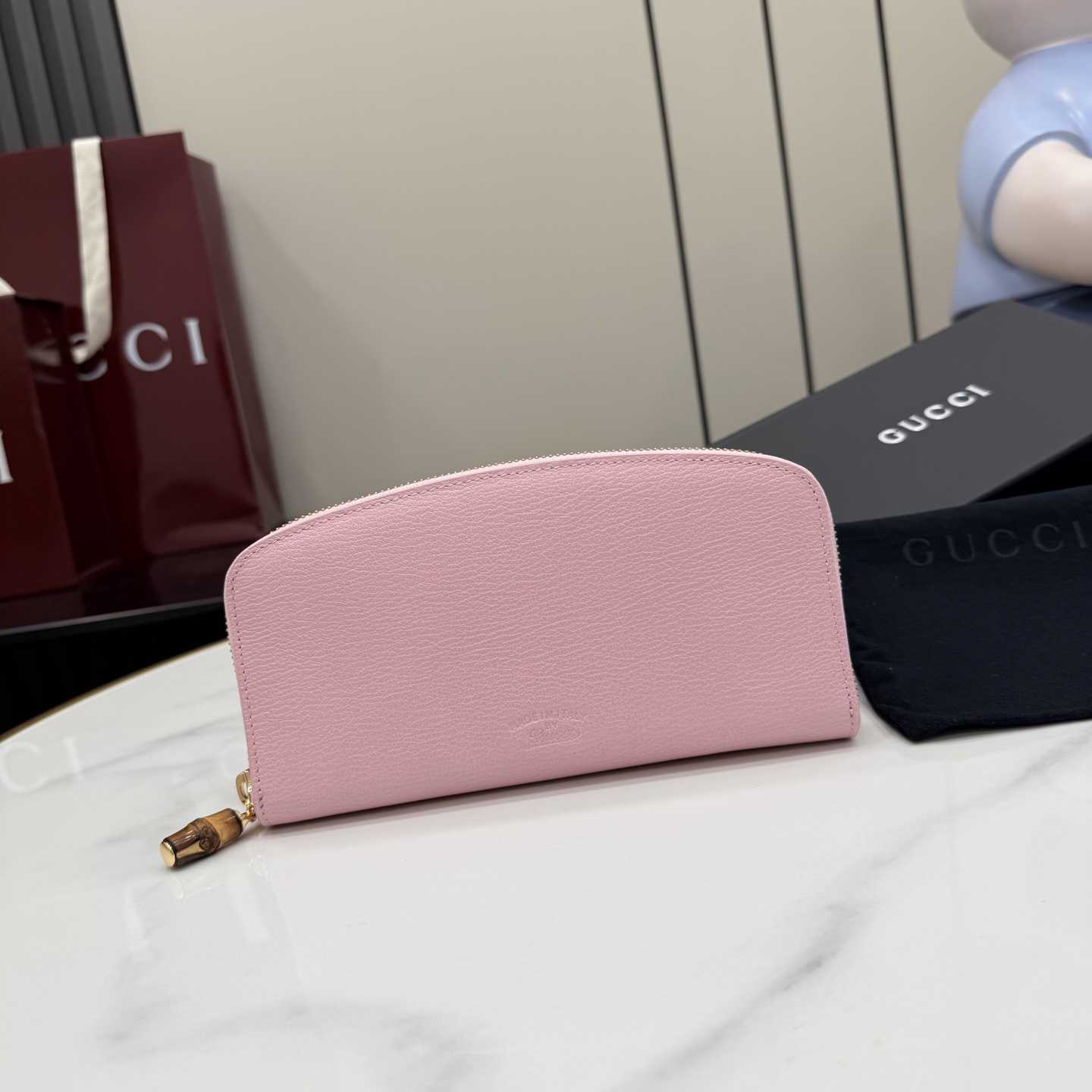 Gucci Zip Around Wallet With Bamboo 876472 - DesignerGu