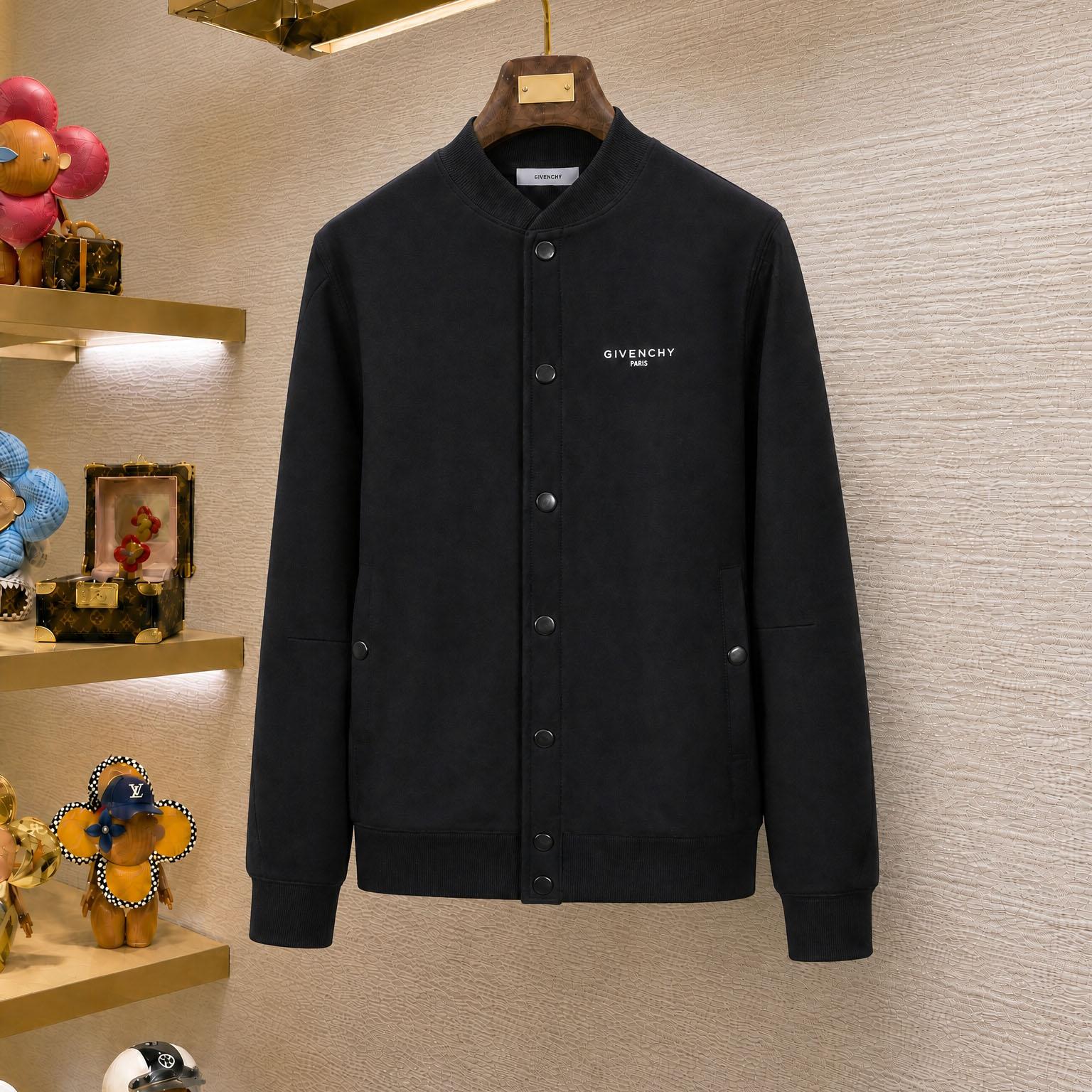 Givenchy Couture Seam Cardigan In Fleece Embroidered Givenchy Paris - DesignerGu