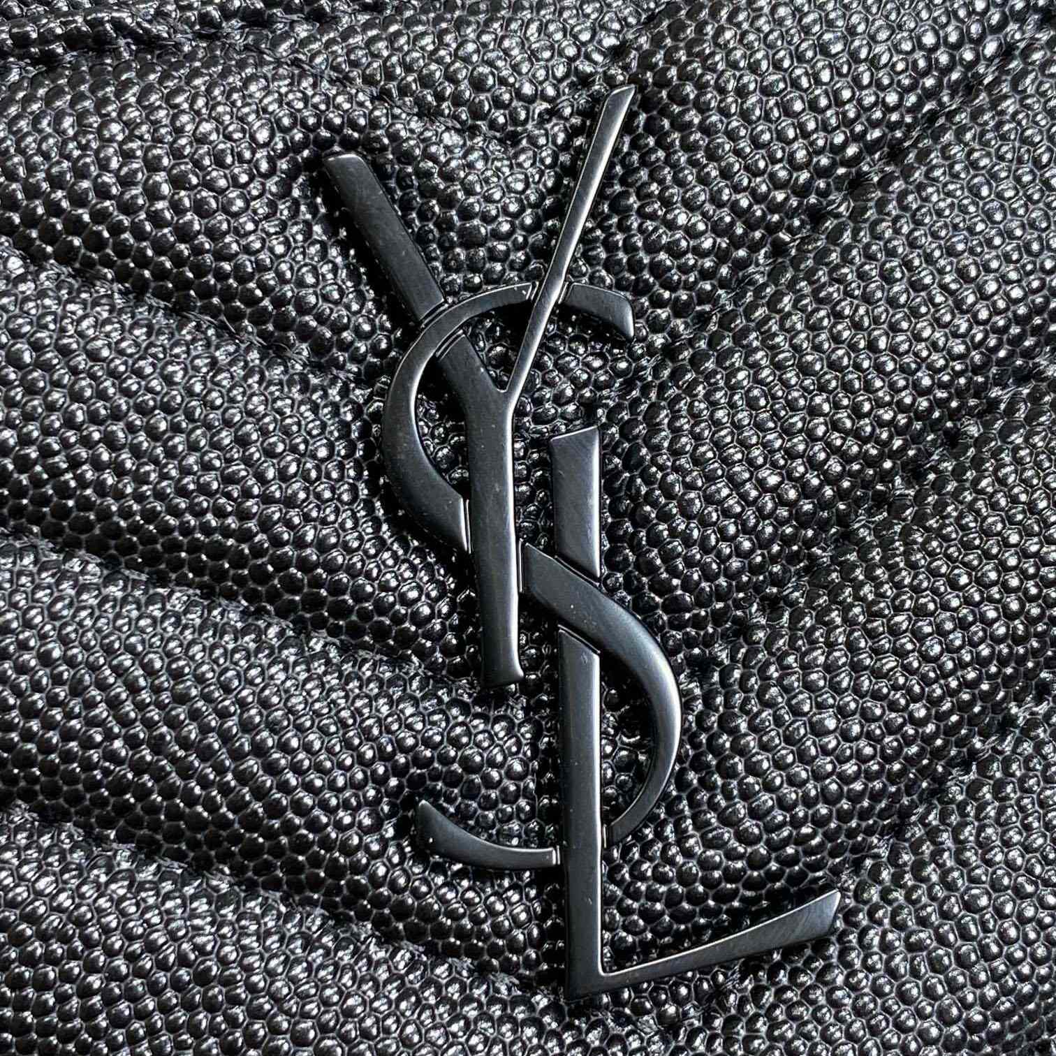 Saint Laurent Monogram Large Bill Pouch In Grained Leather - DesignerGu