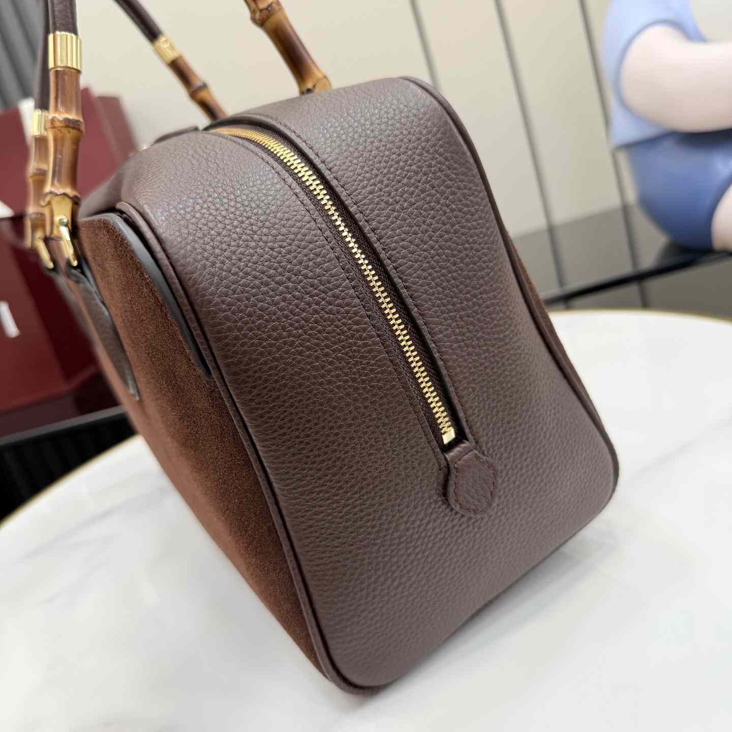 Gucci Large Boston Bag With Bamboo A006OD - DesignerGu
