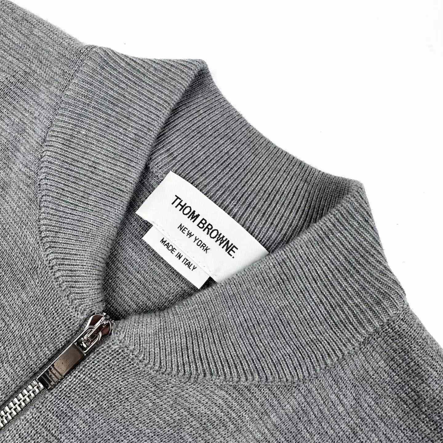 Thom Browne Ottoman Milano Stitch 4-Bar Bomber Jacket - DesignerGu