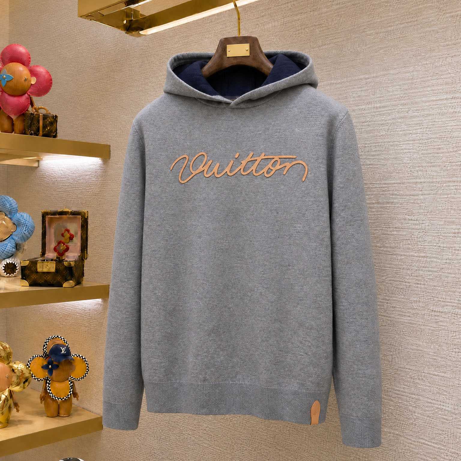 Louis Vuitton Signature Double Face Cashmere Hoodie - DesignerGu