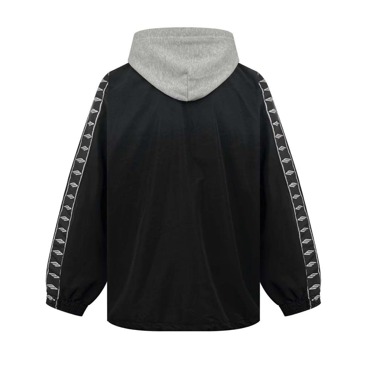 Balenciaga Stripe Tracksuit Jacket Large Fit In Black/grey - DesignerGu