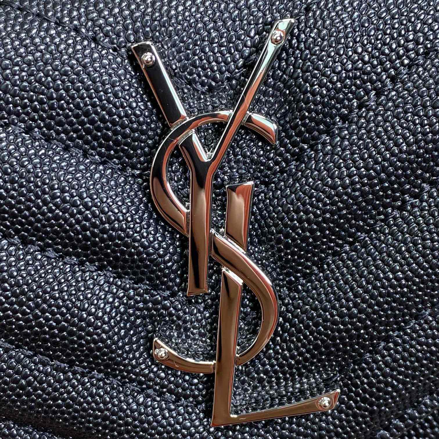 Saint Laurent Cassandre YSL Monogram Large Flap Wallet In Grained Leather - DesignerGu