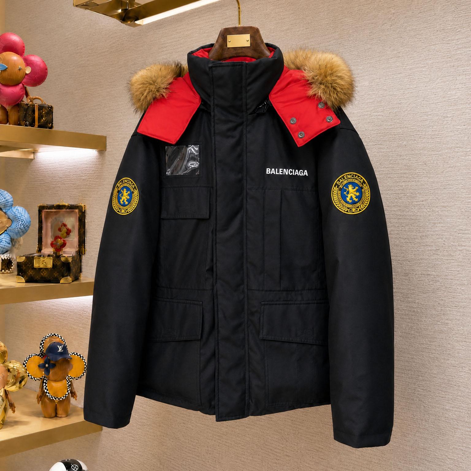 Balenciaga Faux-Fur-Trimmed Padded Jacket - DesignerGu