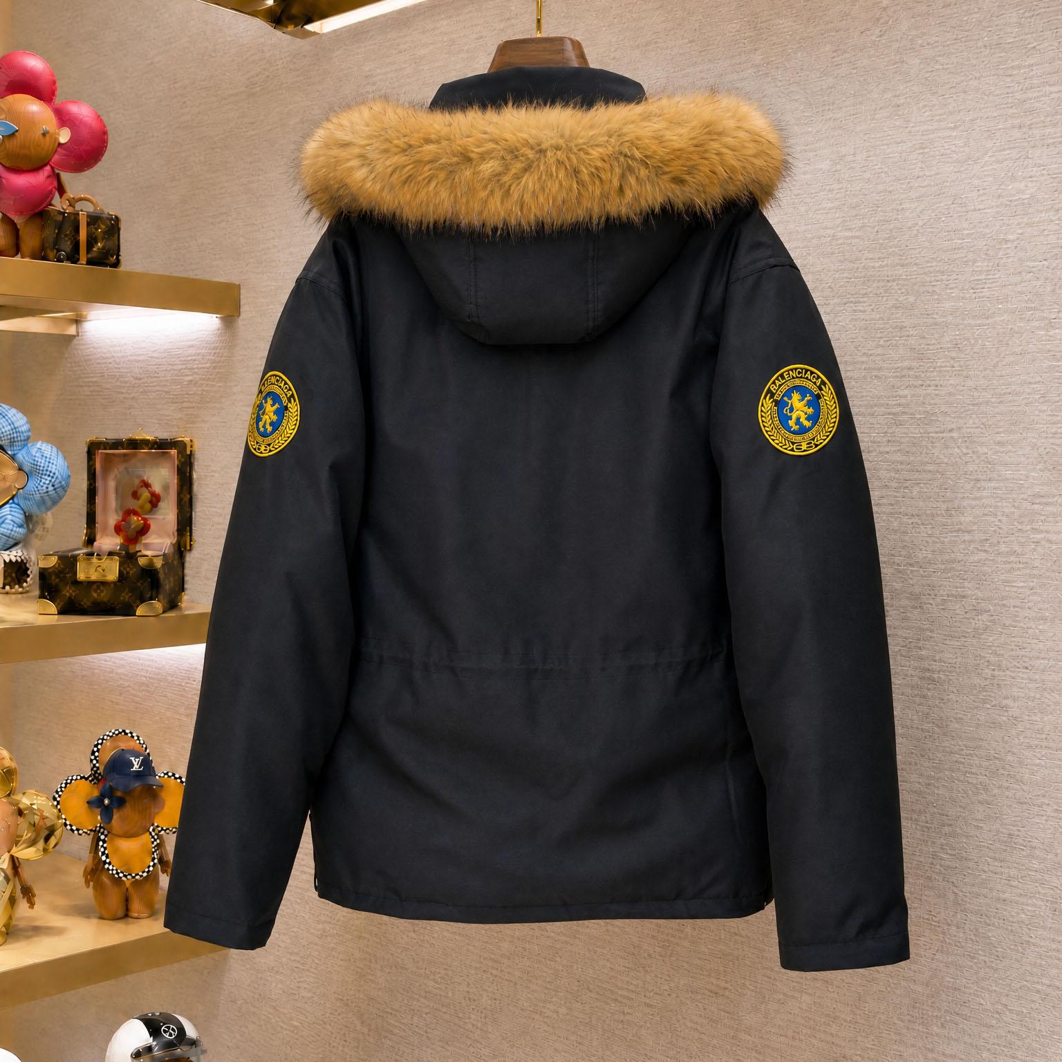 Balenciaga Faux-Fur-Trimmed Padded Jacket - DesignerGu