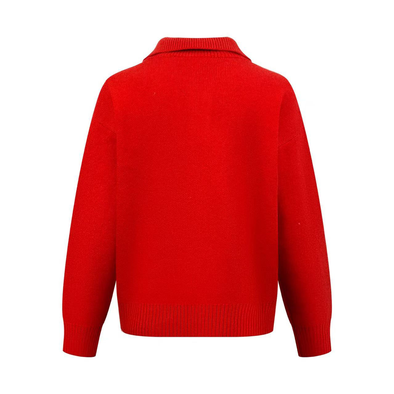AMI Paris Ami De Coeur Wool Polo Shirt - DesignerGu