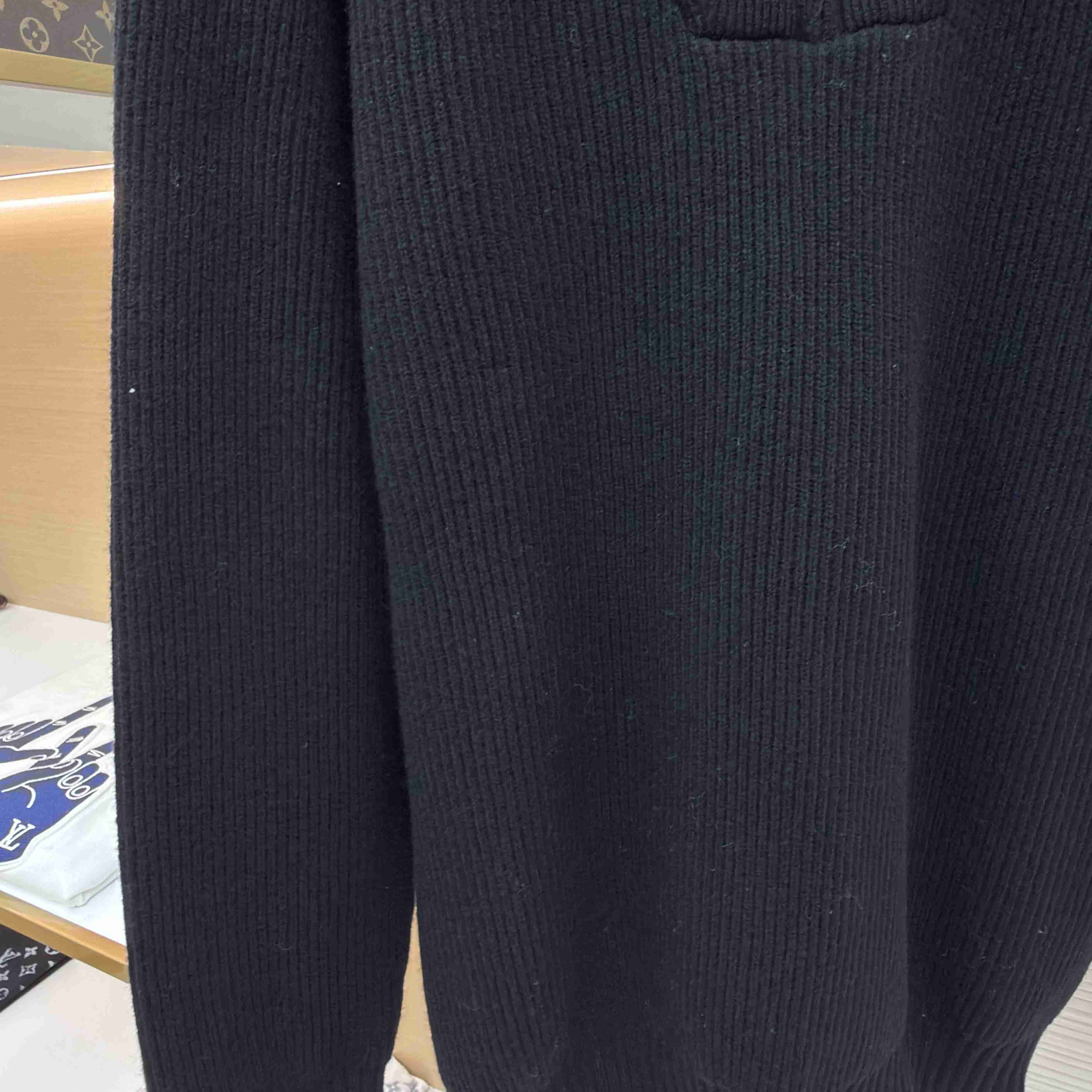 Saint Laurent Half-Zip Sweater In Rib-Knit Wool - DesignerGu