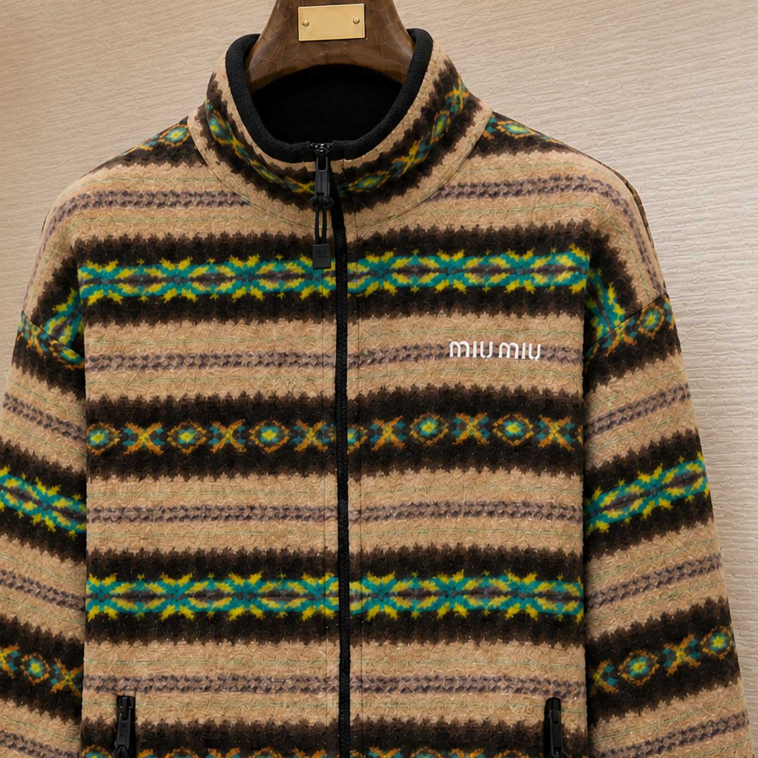 Miu Miu Cotton Fleece zipper Jacket - DesignerGu
