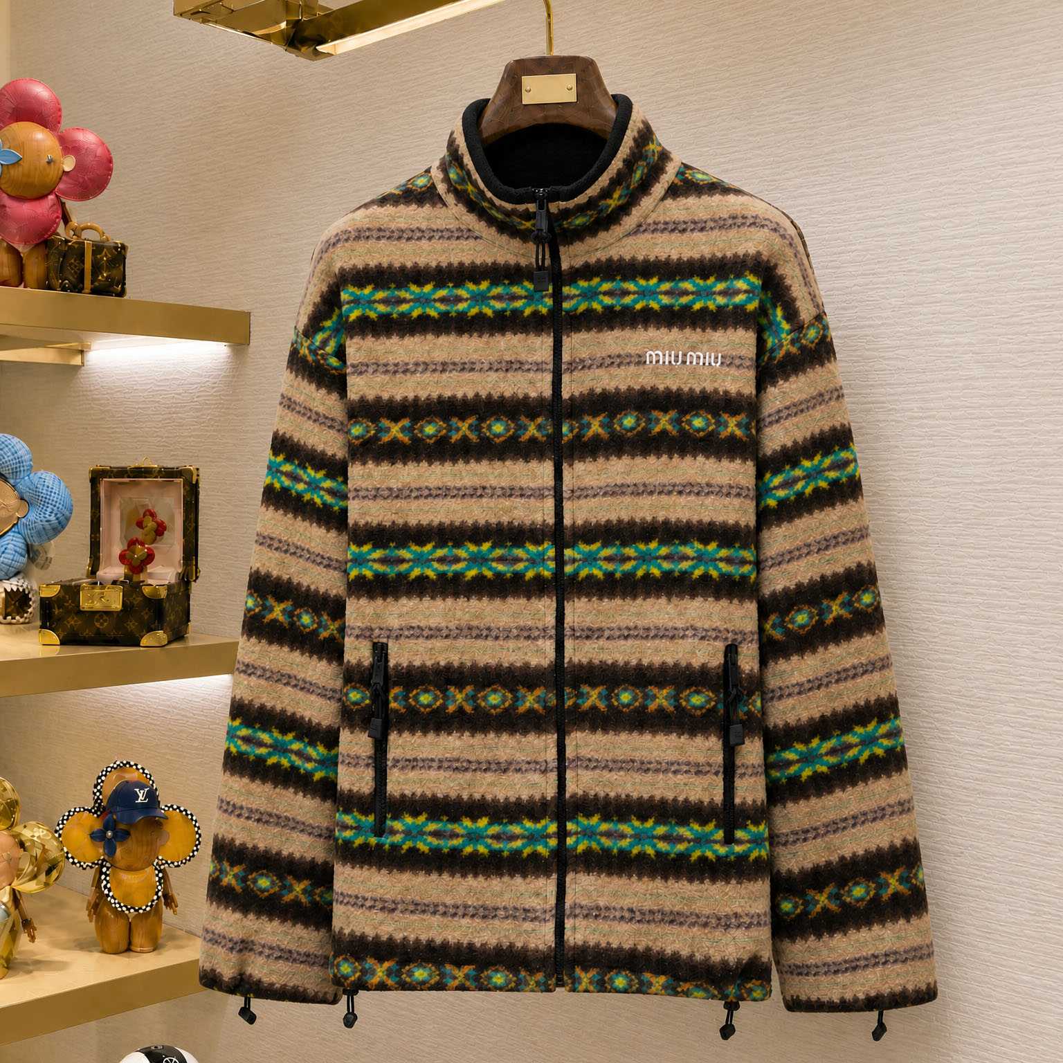 Miu Miu Cotton Fleece zipper Jacket - DesignerGu