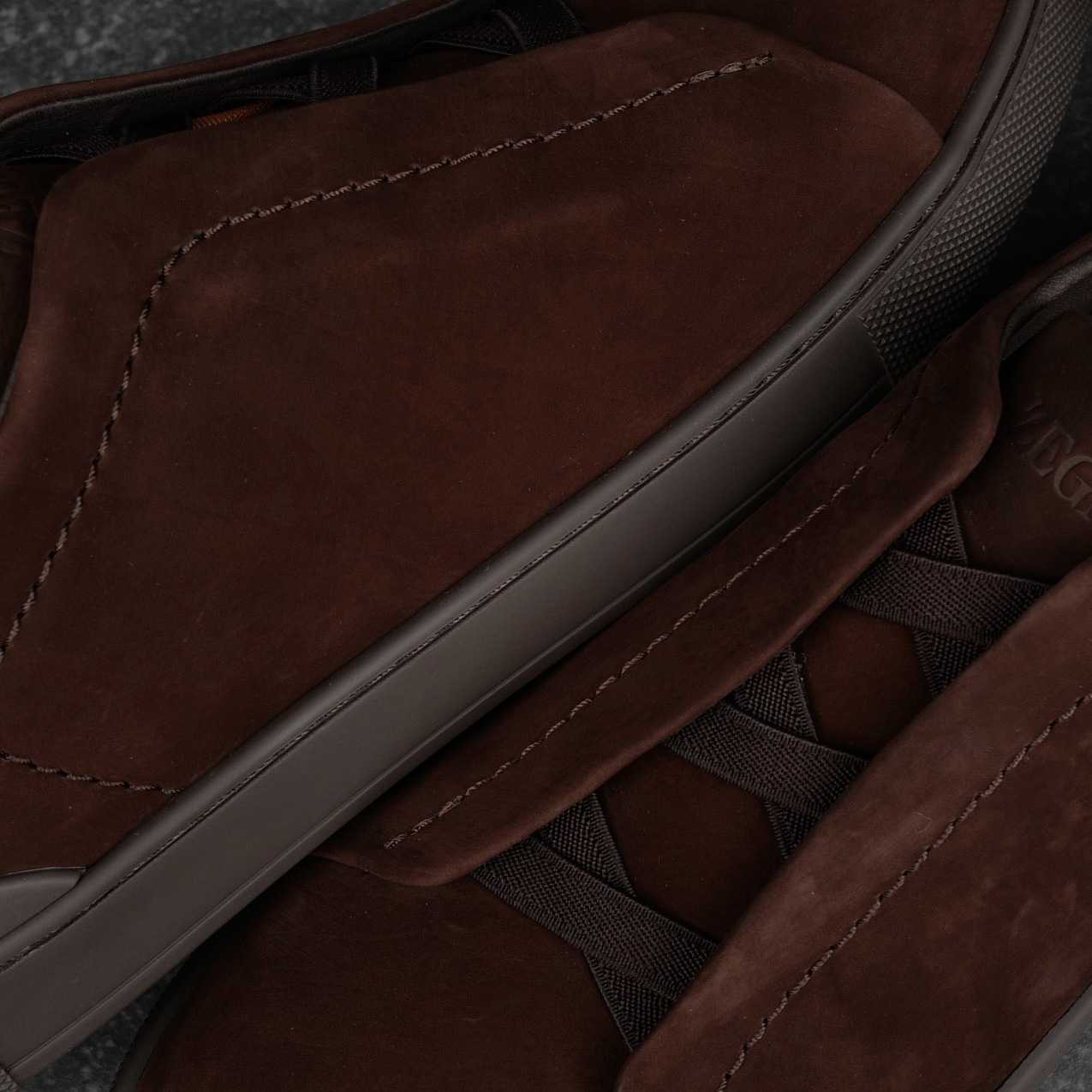 Zegna Brown Triple Stitch™ SECONDSKIN Sneakers - DesignerGu