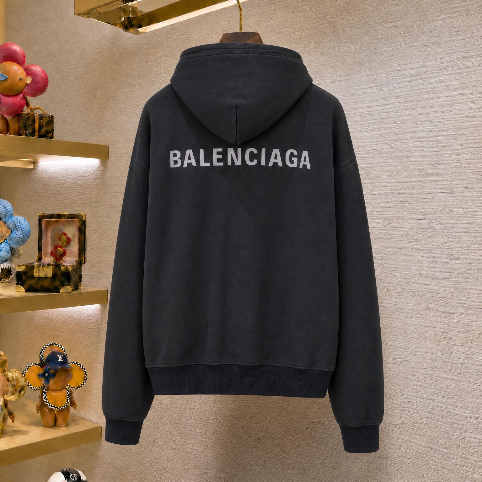 Balenciaga Layered Zip-Up Hoodie - DesignerGu