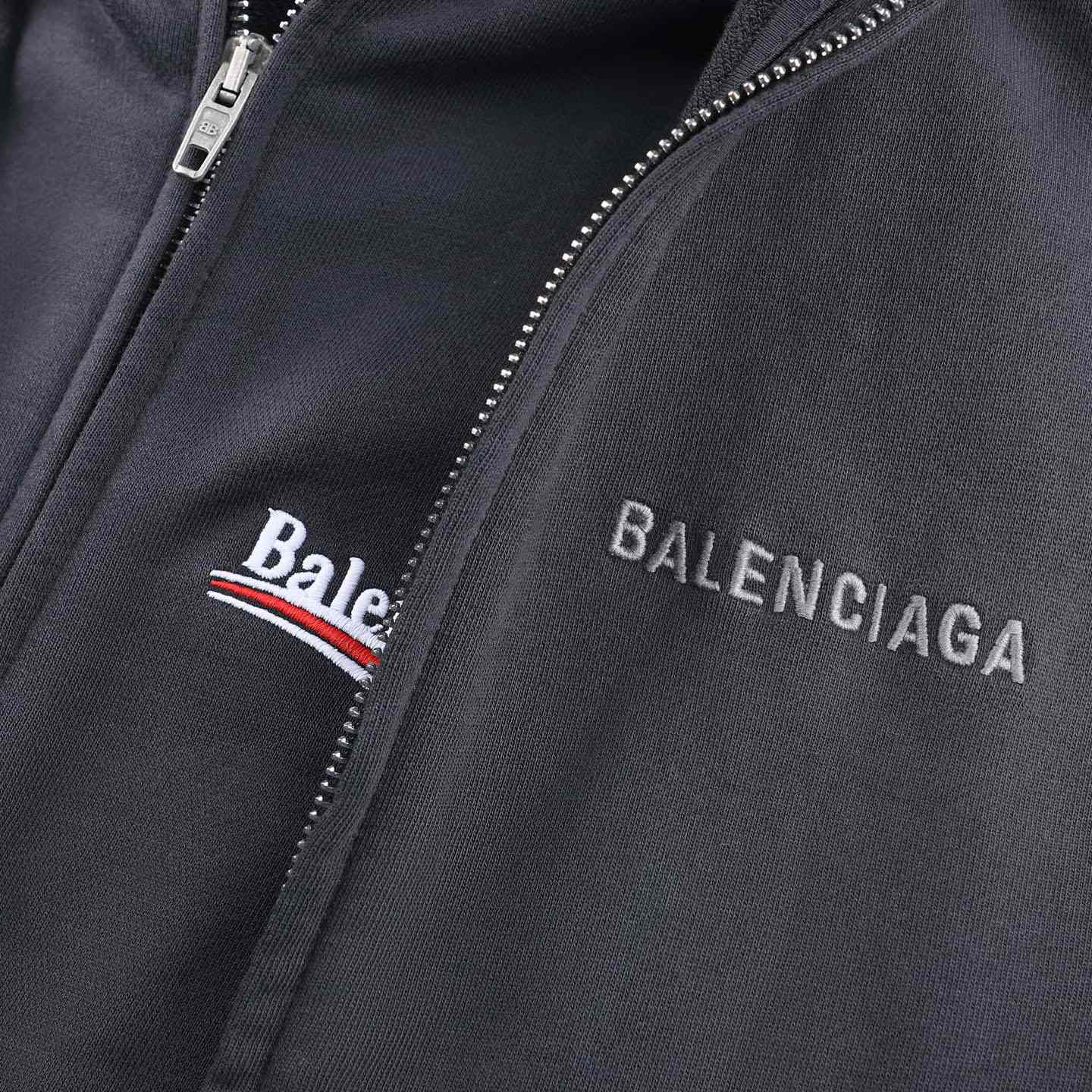 Balenciaga Layered Zip-Up Hoodie - DesignerGu
