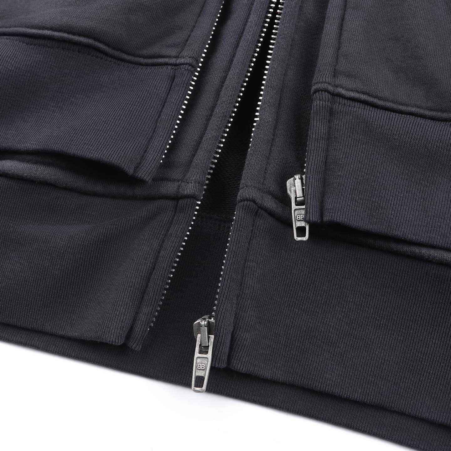 Balenciaga Layered Zip-Up Hoodie - DesignerGu