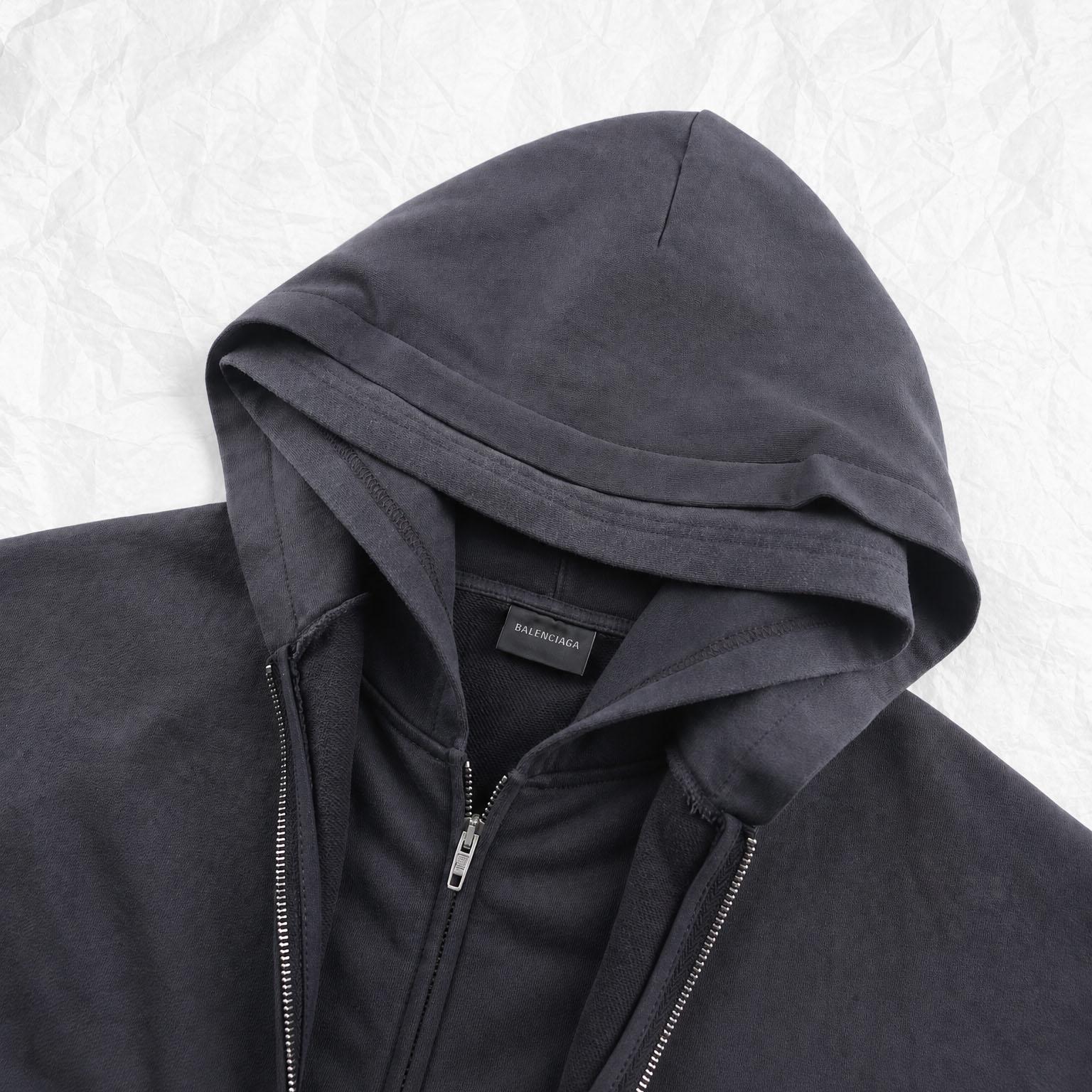 Balenciaga Layered Zip-Up Hoodie - DesignerGu
