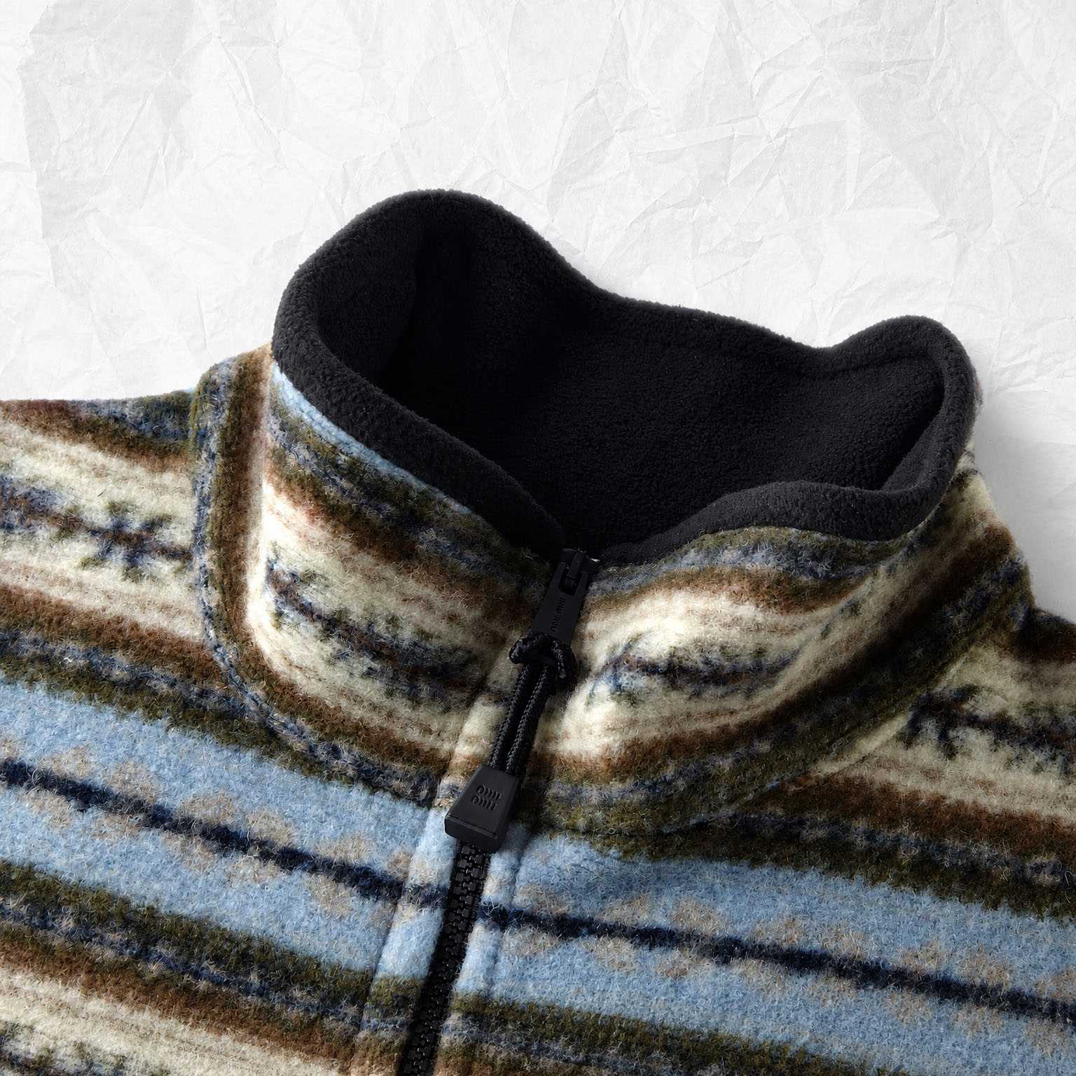 Miu Miu Cotton Fleece zipper Jacket - DesignerGu