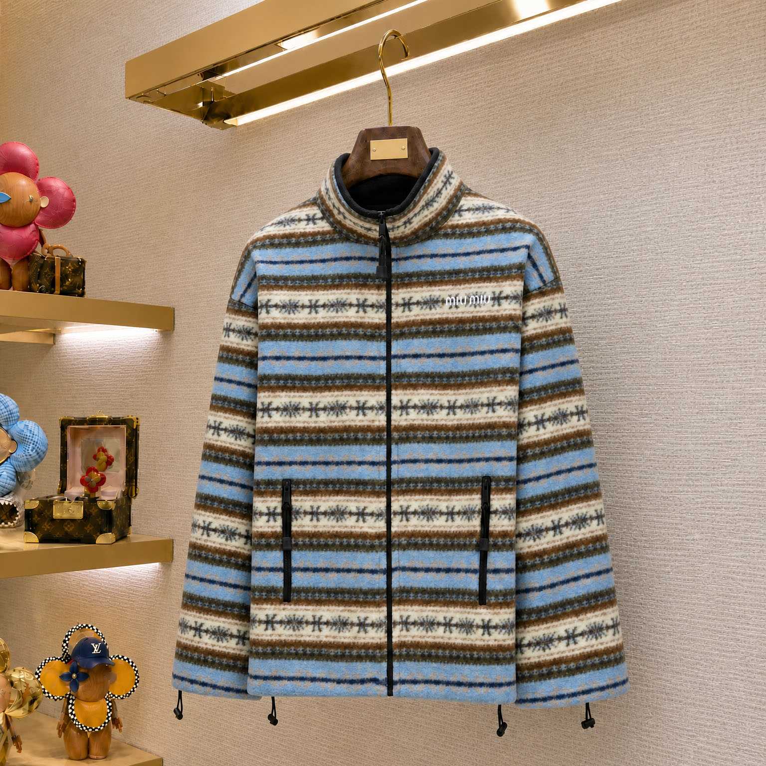 Miu Miu Cotton Fleece zipper Jacket - DesignerGu