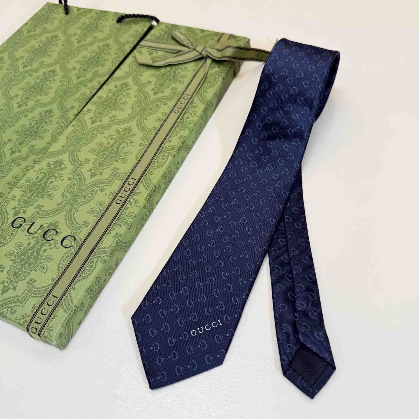 Gucci Horsebit Silk Jacquard Tie - DesignerGu