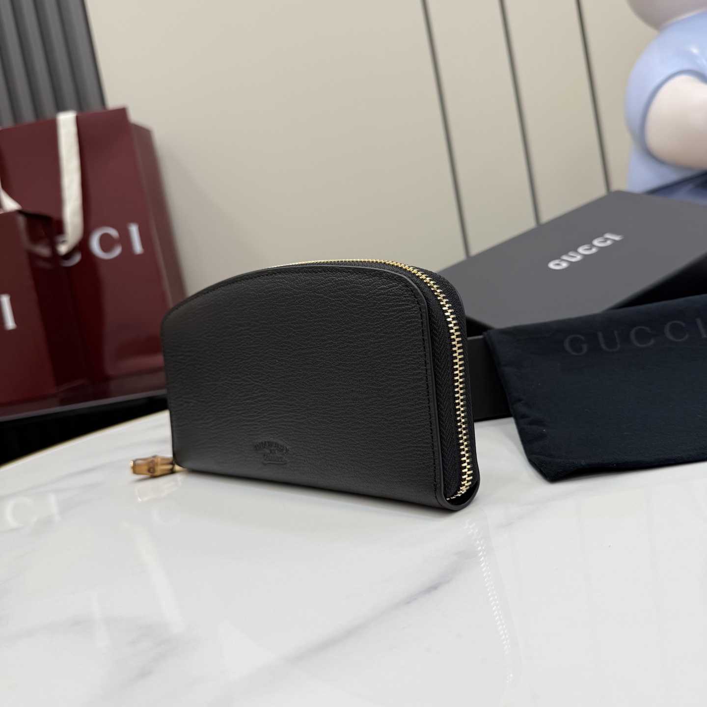 Gucci Zip Around Wallet With Bamboo 876472 - DesignerGu