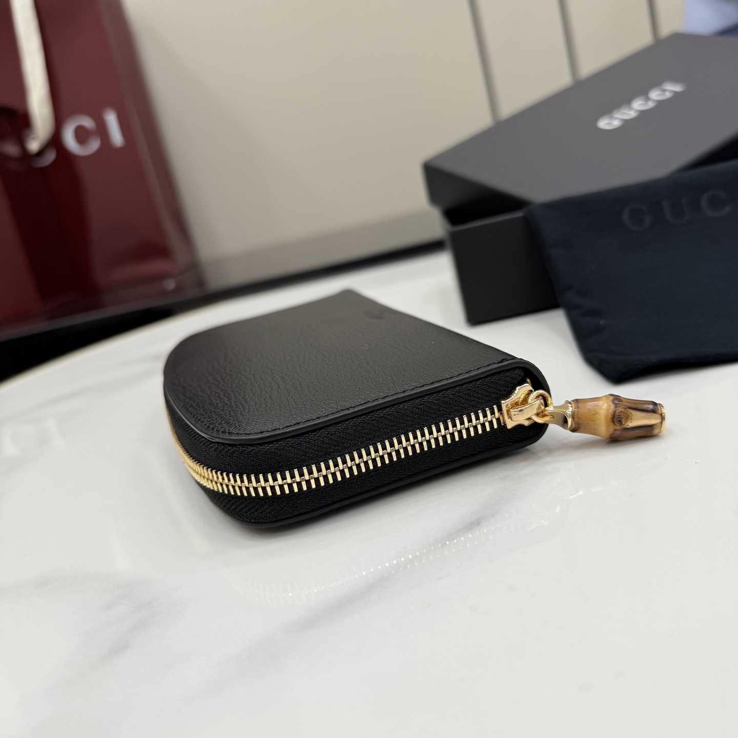 Gucci Zip Around Wallet With Bamboo 876472 - DesignerGu