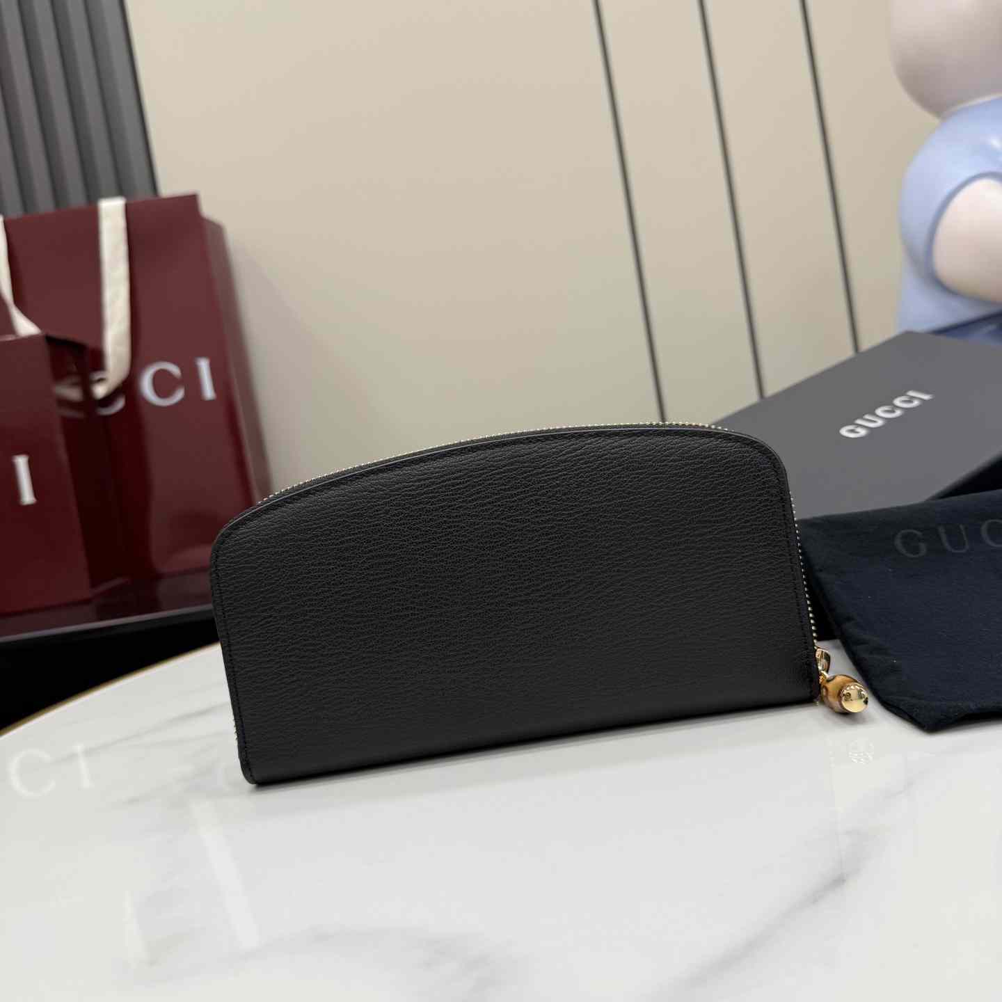 Gucci Zip Around Wallet With Bamboo 876472 - DesignerGu