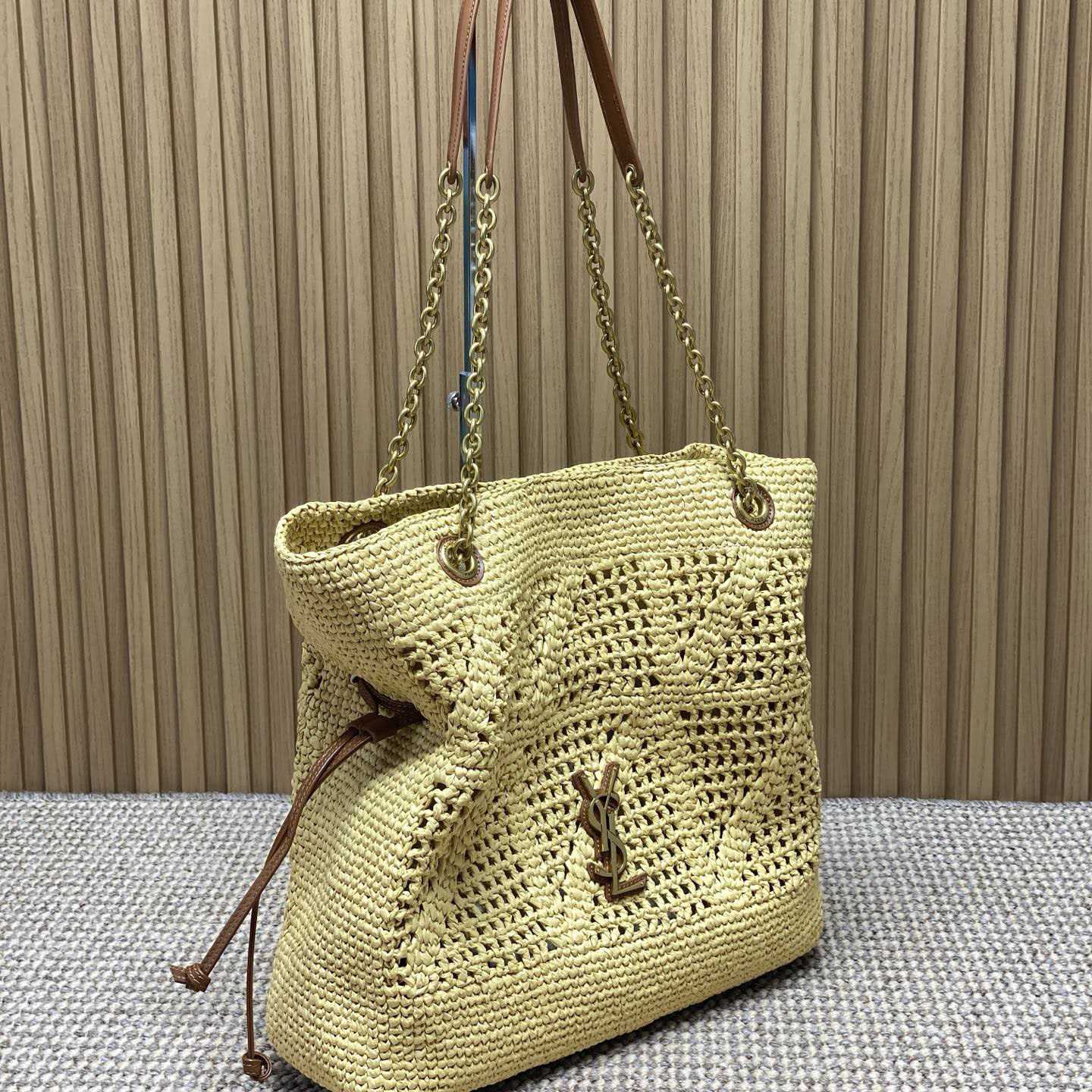 Saint Laurent Jamie Shopping In Raffia - DesignerGu