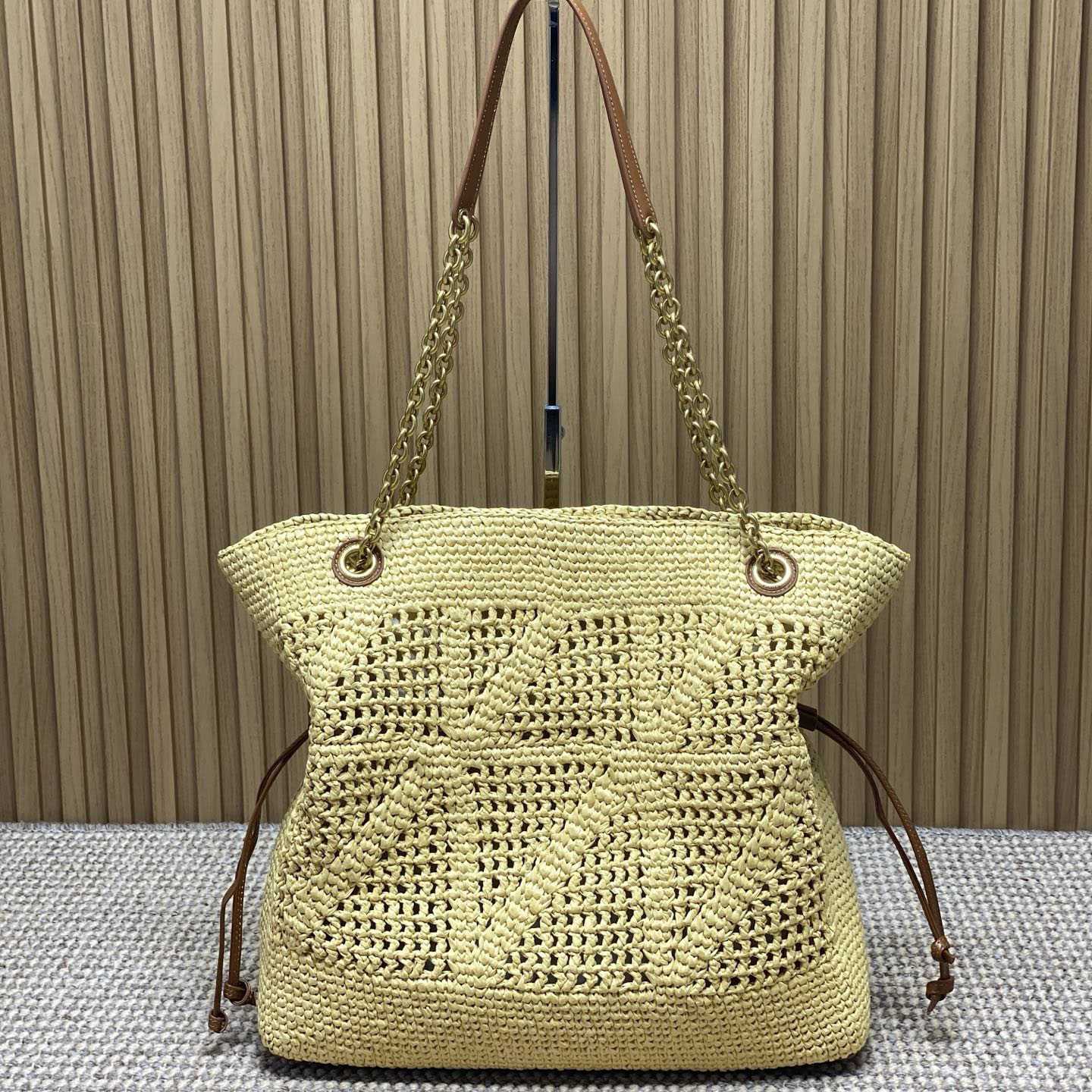 Saint Laurent Jamie Shopping In Raffia - DesignerGu