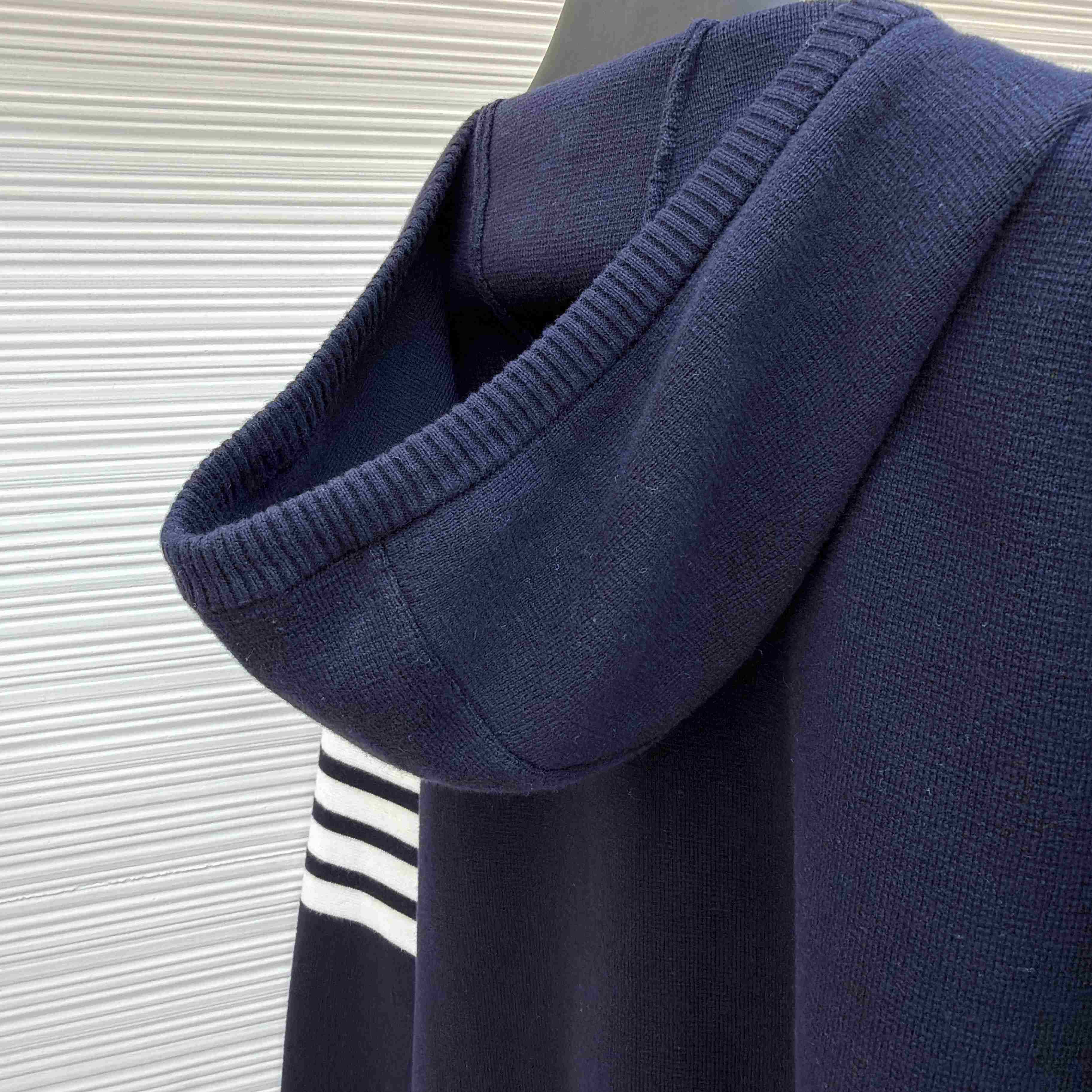 Thom Browne Cotton Ottoman 4-BAR Zip Hoodie - DesignerGu
