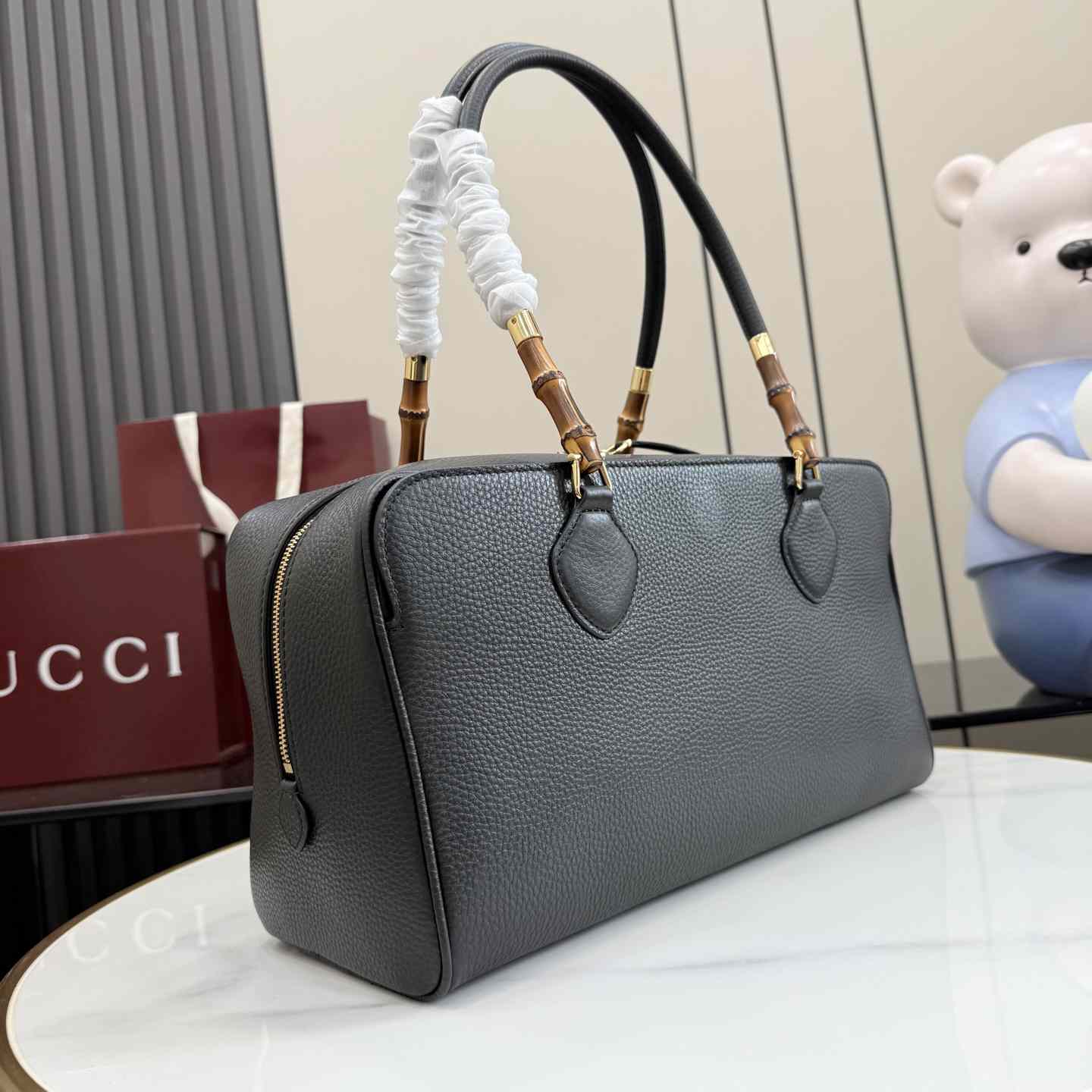 Gucci Large Boston Bag With Bamboo A006OD - DesignerGu