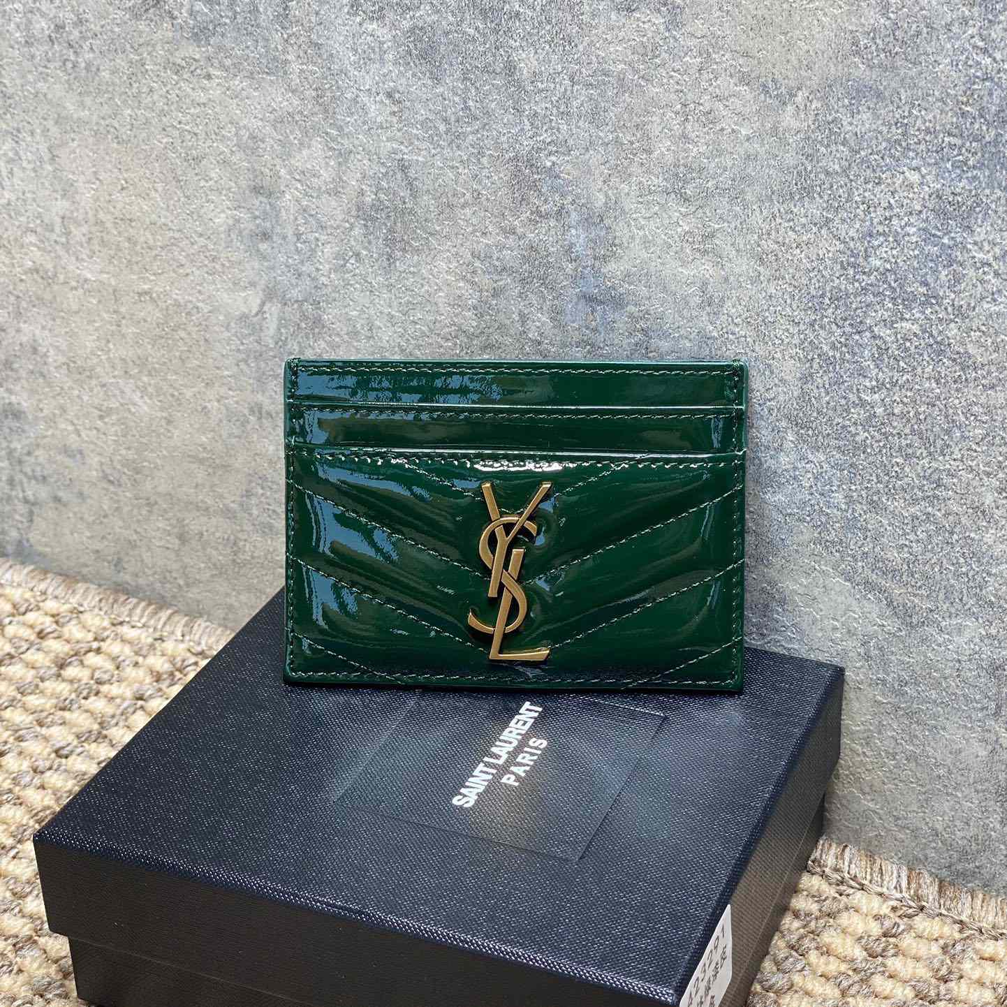 Saint Laurent Cassandre Card Case In Patent Leather - DesignerGu