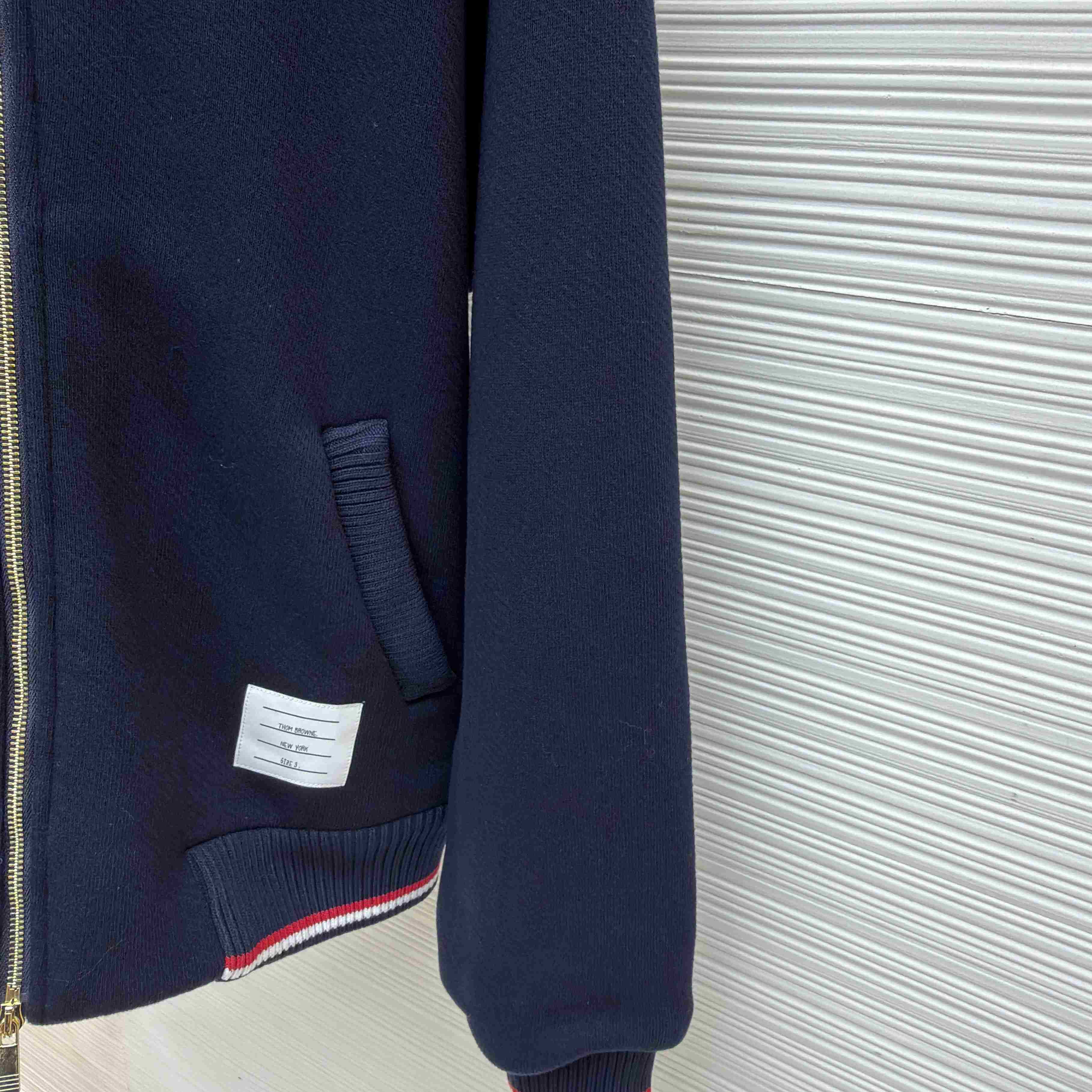 Thom Browne Loopback Oversized RWB Stripe Jacket - DesignerGu