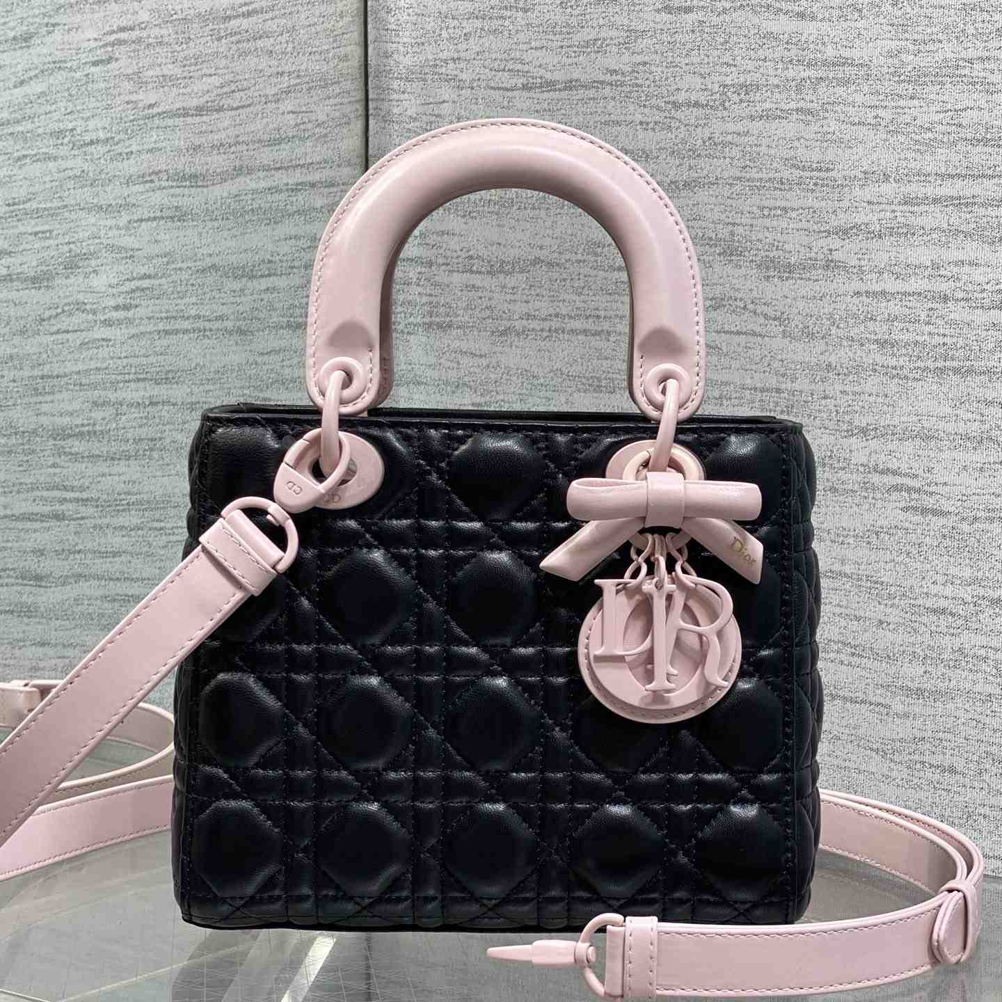 Dior Small Lady Dior Bag With Strap - DesignerGu