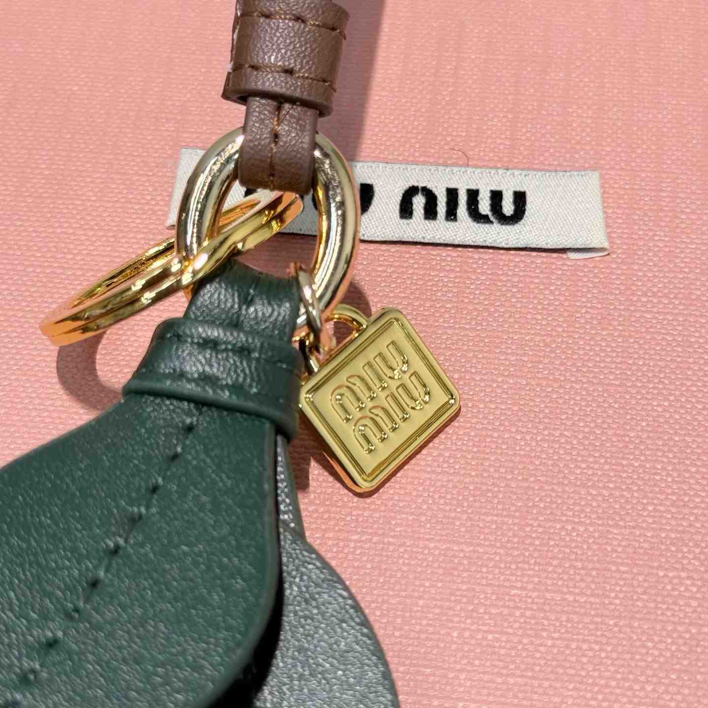Miu Miu Trick Leather Keyring - DesignerGu