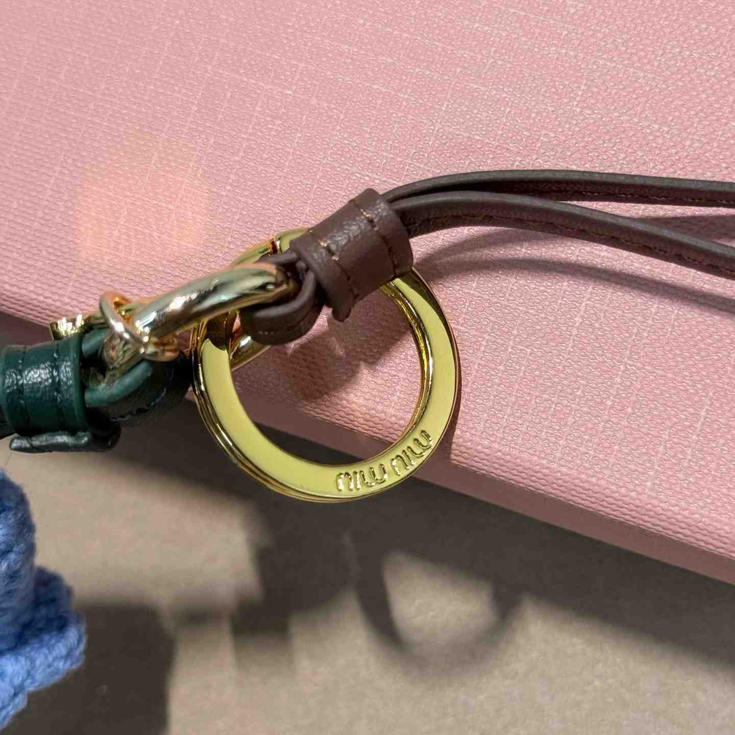 Miu Miu Trick Leather Keyring - DesignerGu