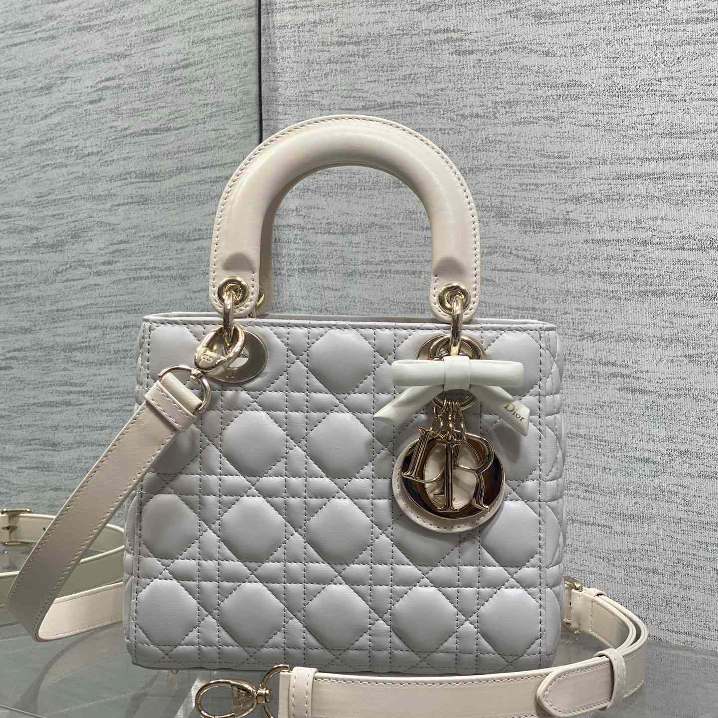 Dior Small Lady Dior Bag With Strap - DesignerGu
