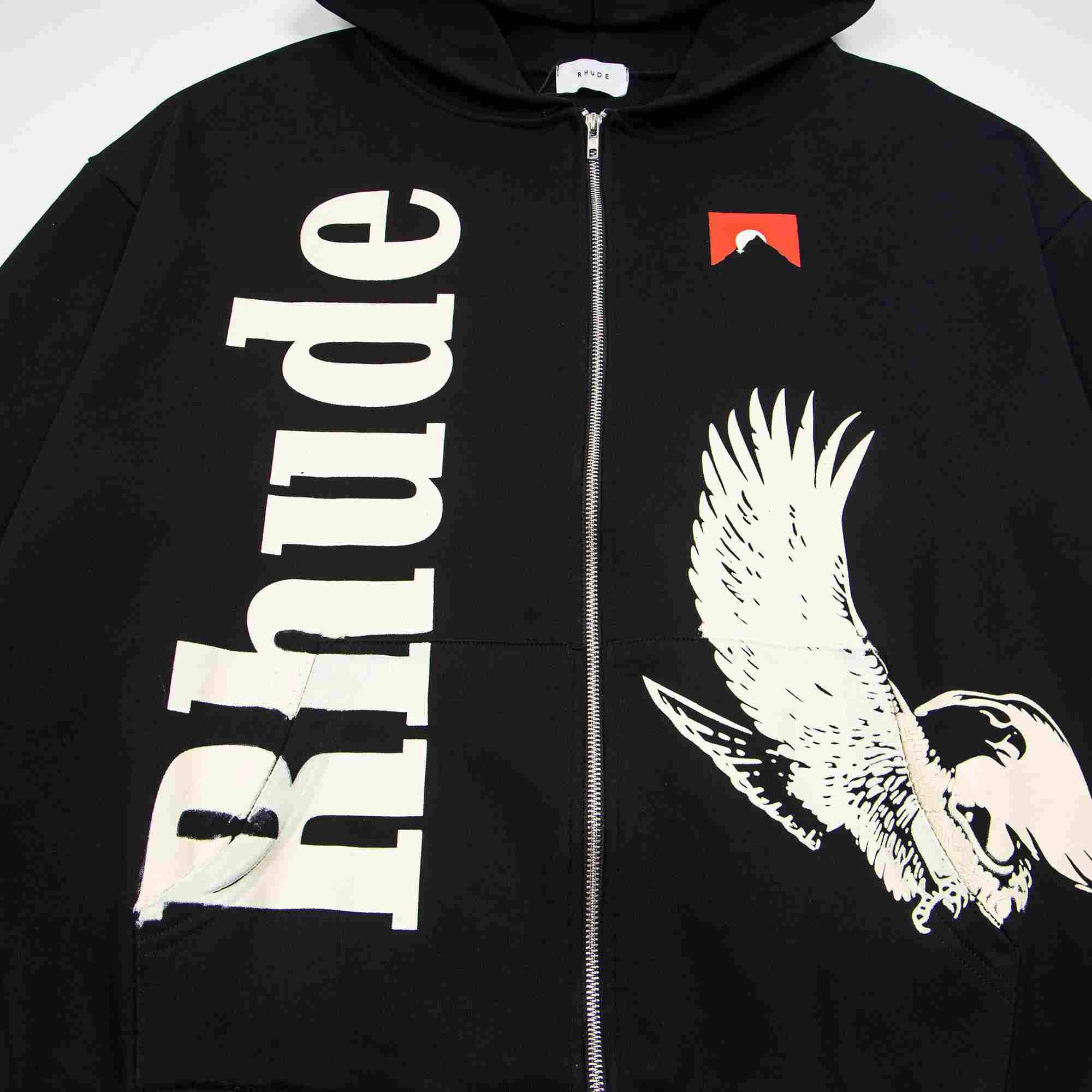 Rhude Eagle Pass Zip-Up Hoodie - DesignerGu