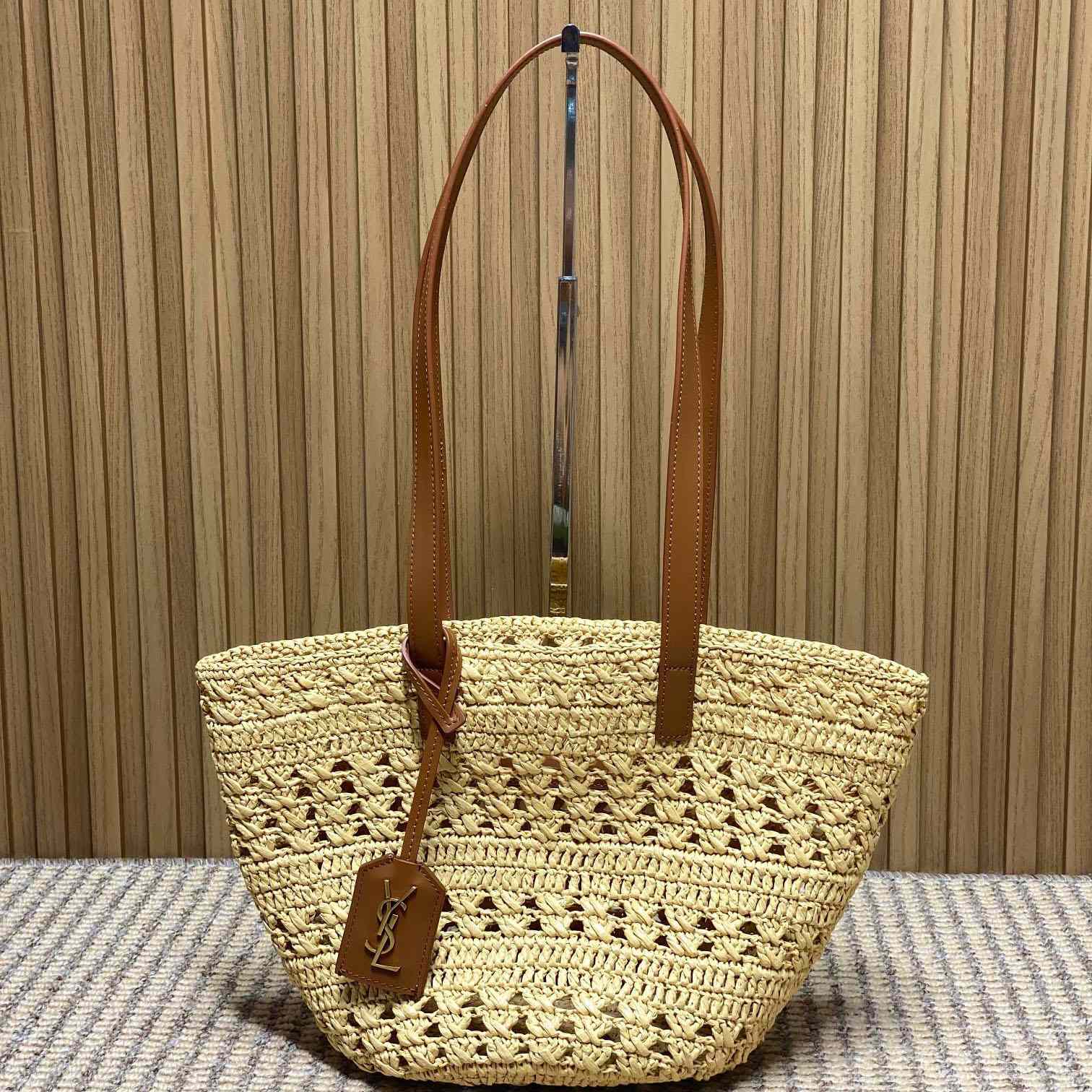Saint Laurent Paner Small Bag In Raffia - DesignerGu