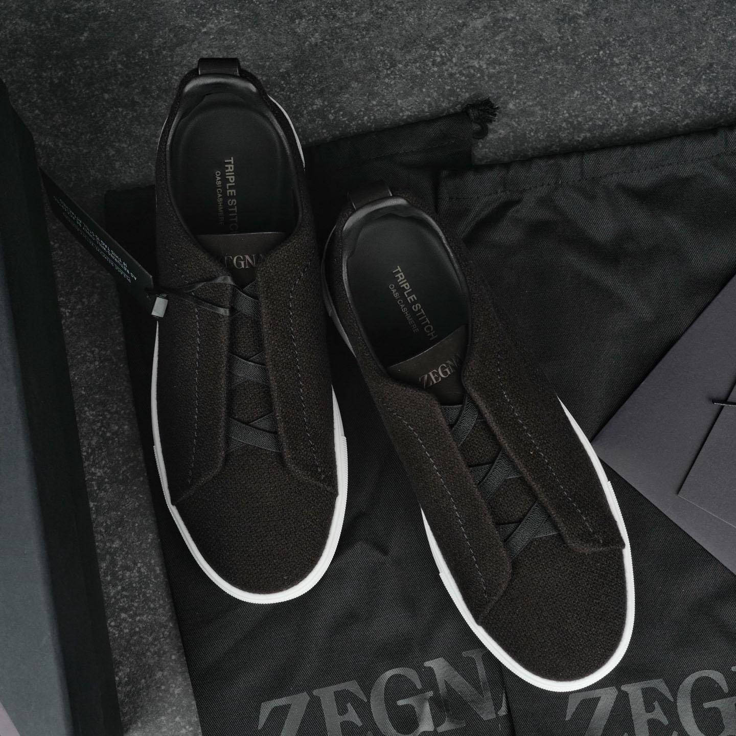 ZEGNA  Triple Stitch™ Oasi Cashmere Sneakers - DesignerGu
