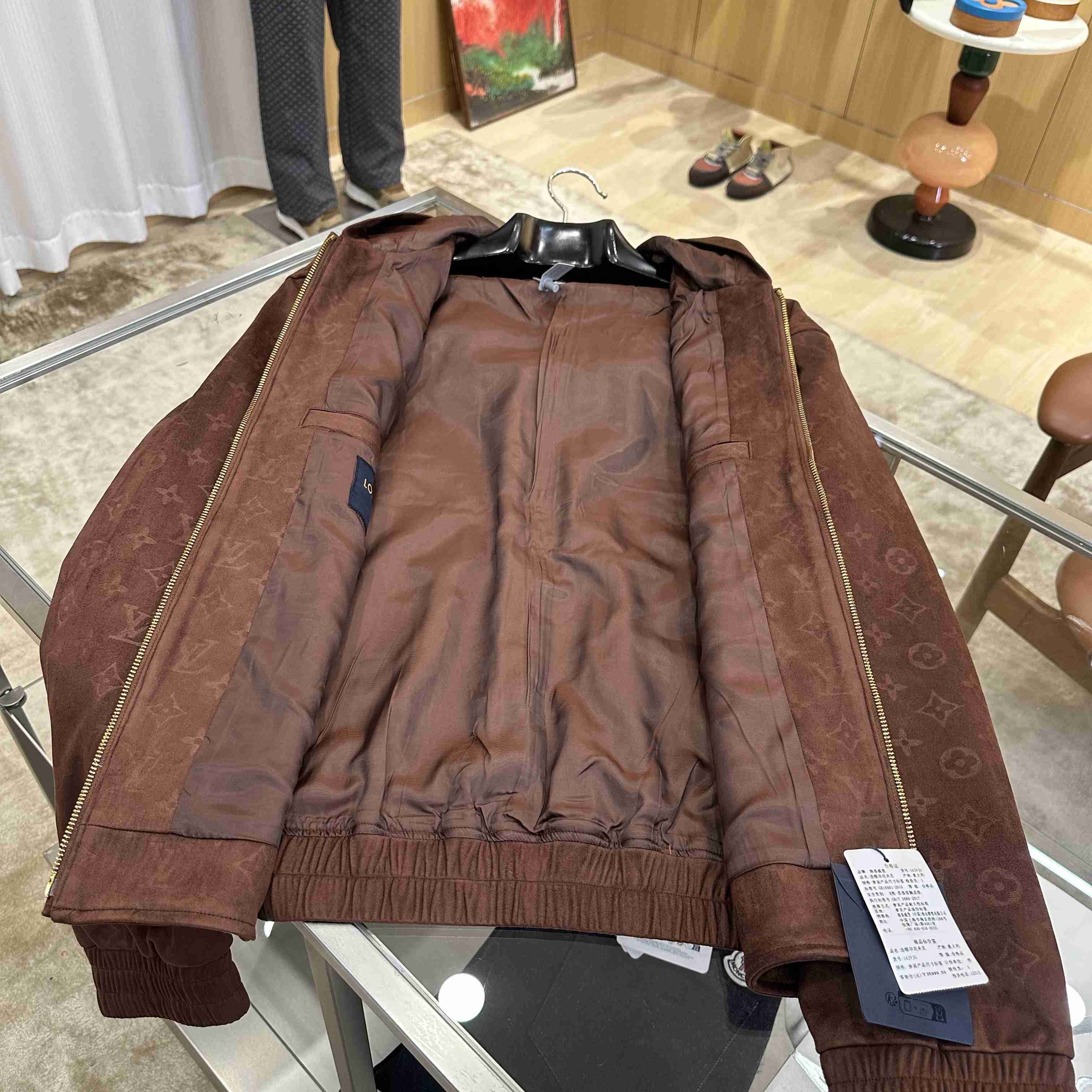 Louis Vuitton Monogram Embossed Suede Hoodie 1AJVJI - DesignerGu
