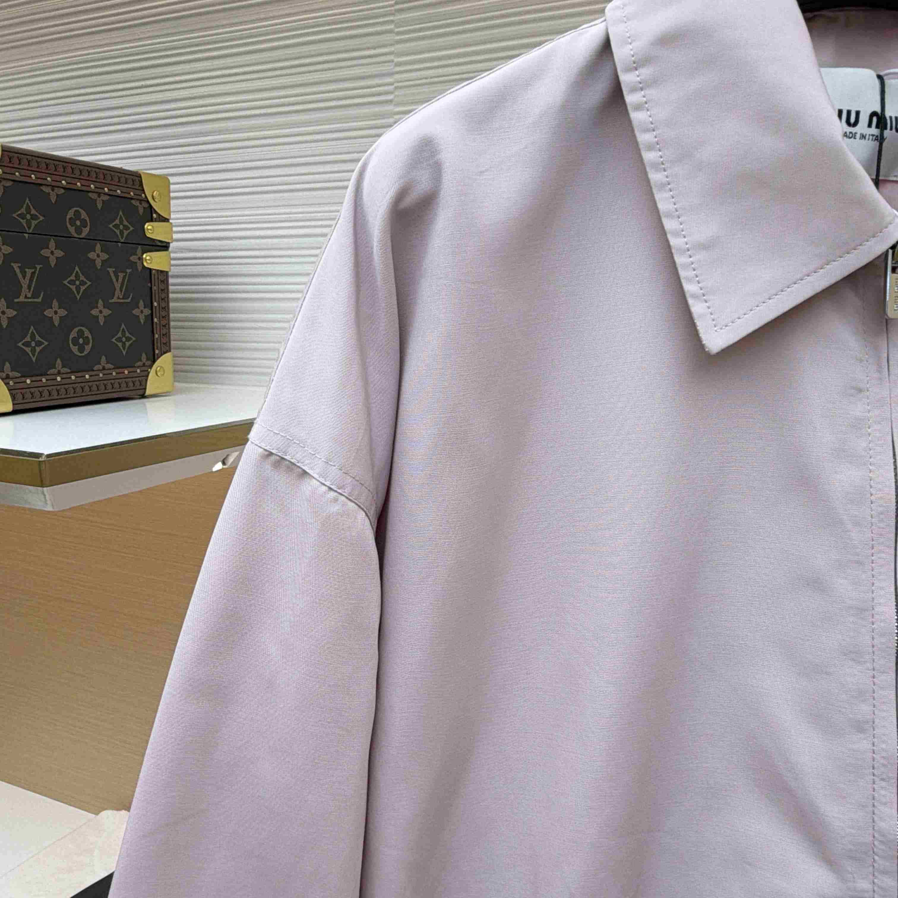Miu Miu Poplin Blouson Jacket - DesignerGu