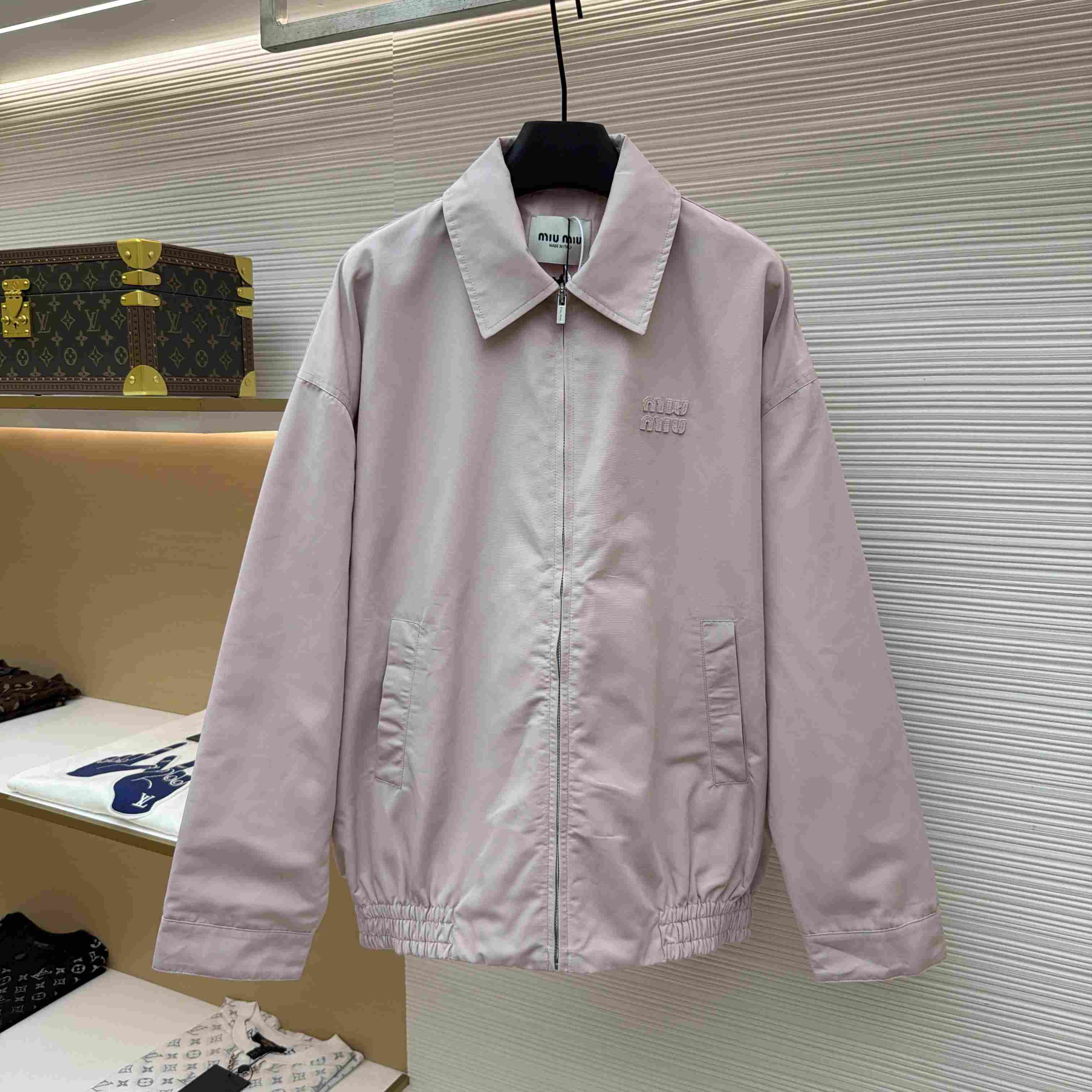 Miu Miu Poplin Blouson Jacket - DesignerGu