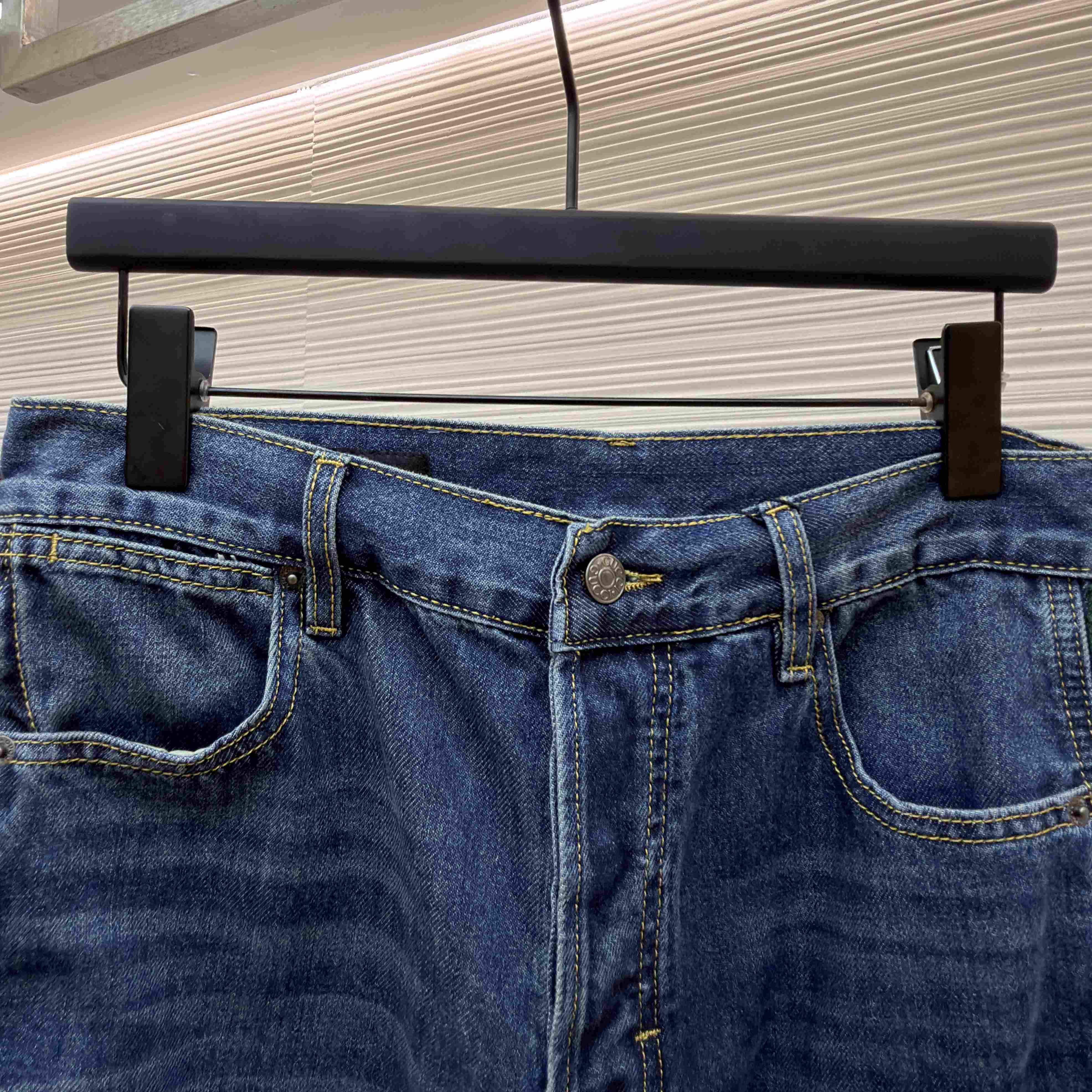 Gucci Cotton Denim Pants With Web Insert - DesignerGu