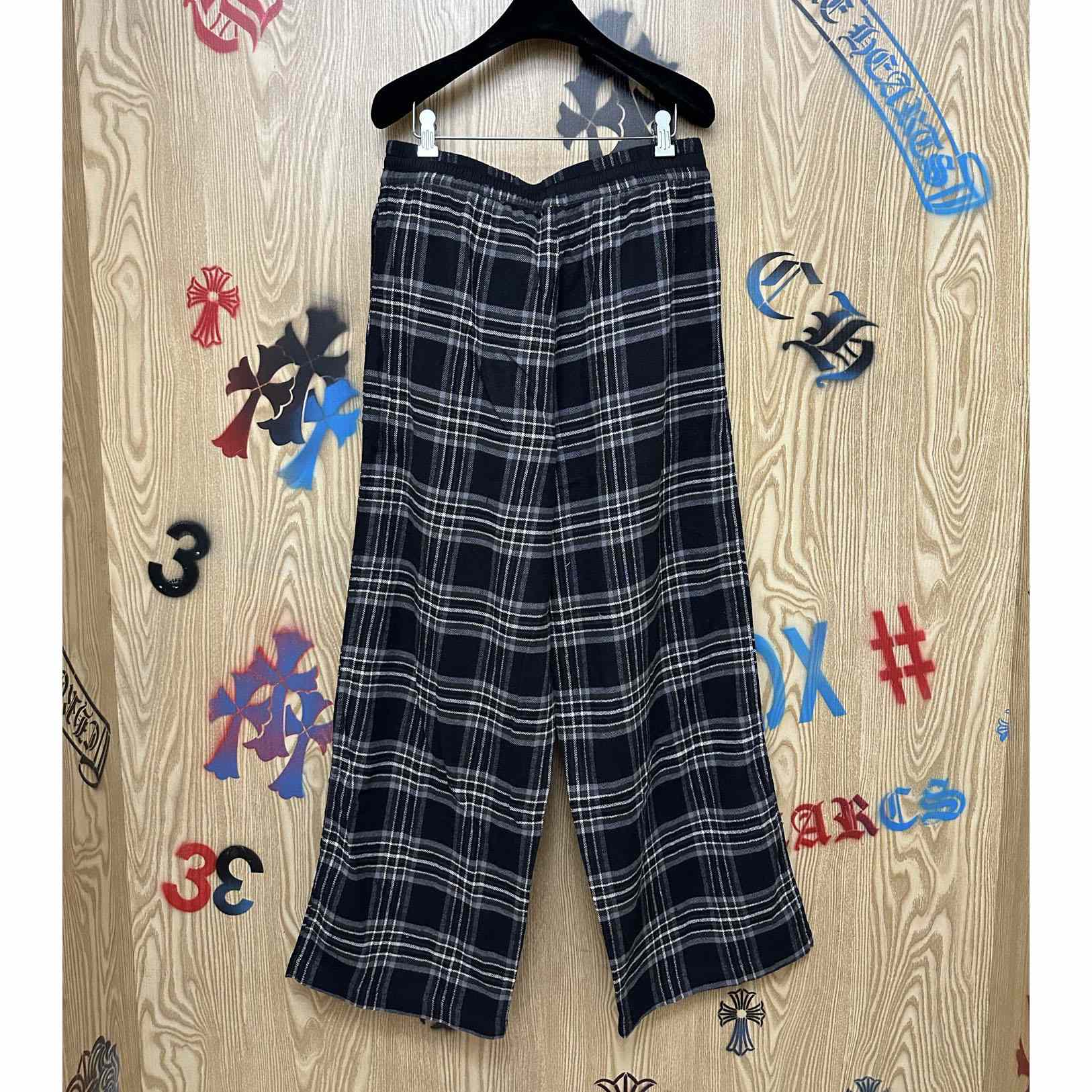 Chrome Hearts  After School Cross Patch Flannel Pants - DesignerGu