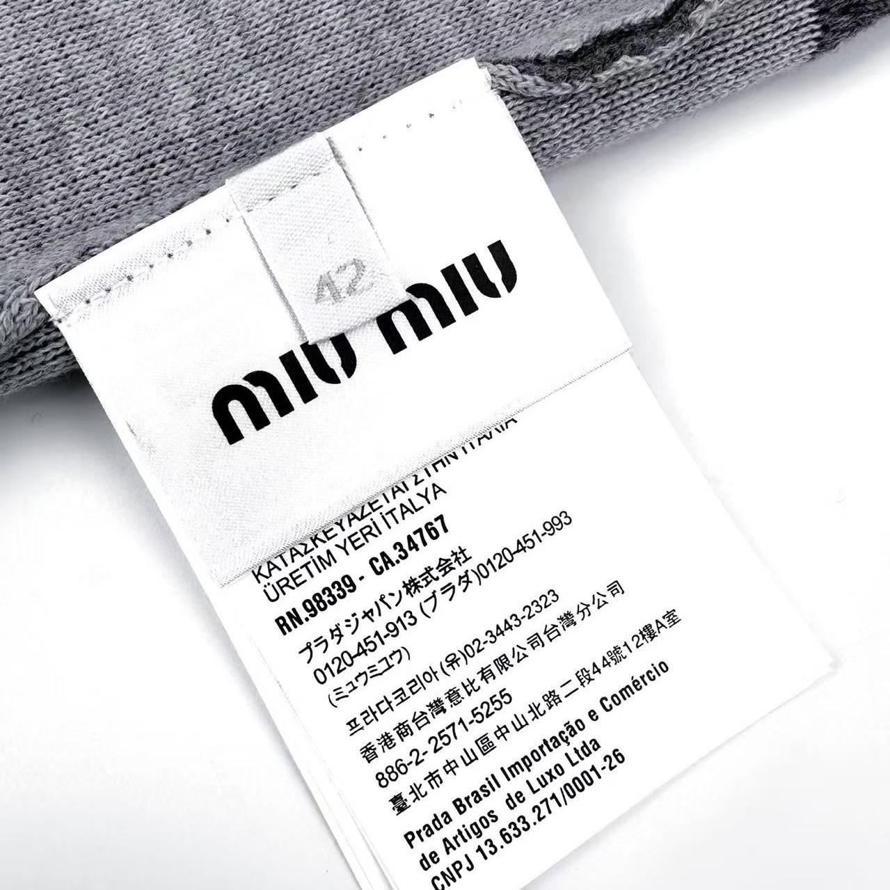 Miu Miu Half-zip Embroidered-Logo Sweater - DesignerGu